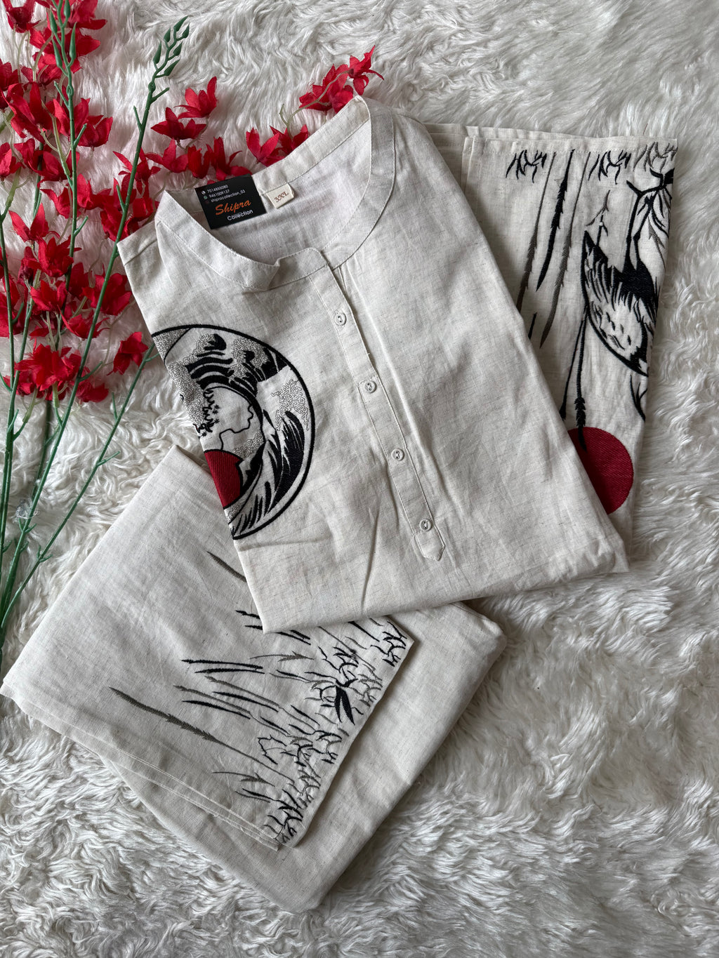 “Plus Size” Soft Khadi Cotton Co-ord Set