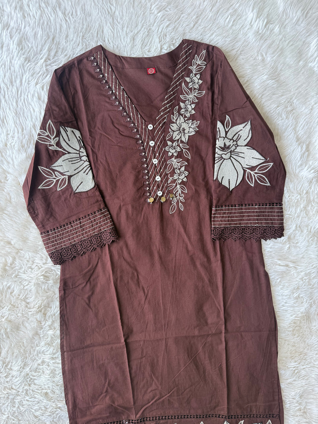 Pure Cotton Kurti Pant Dupatta Set