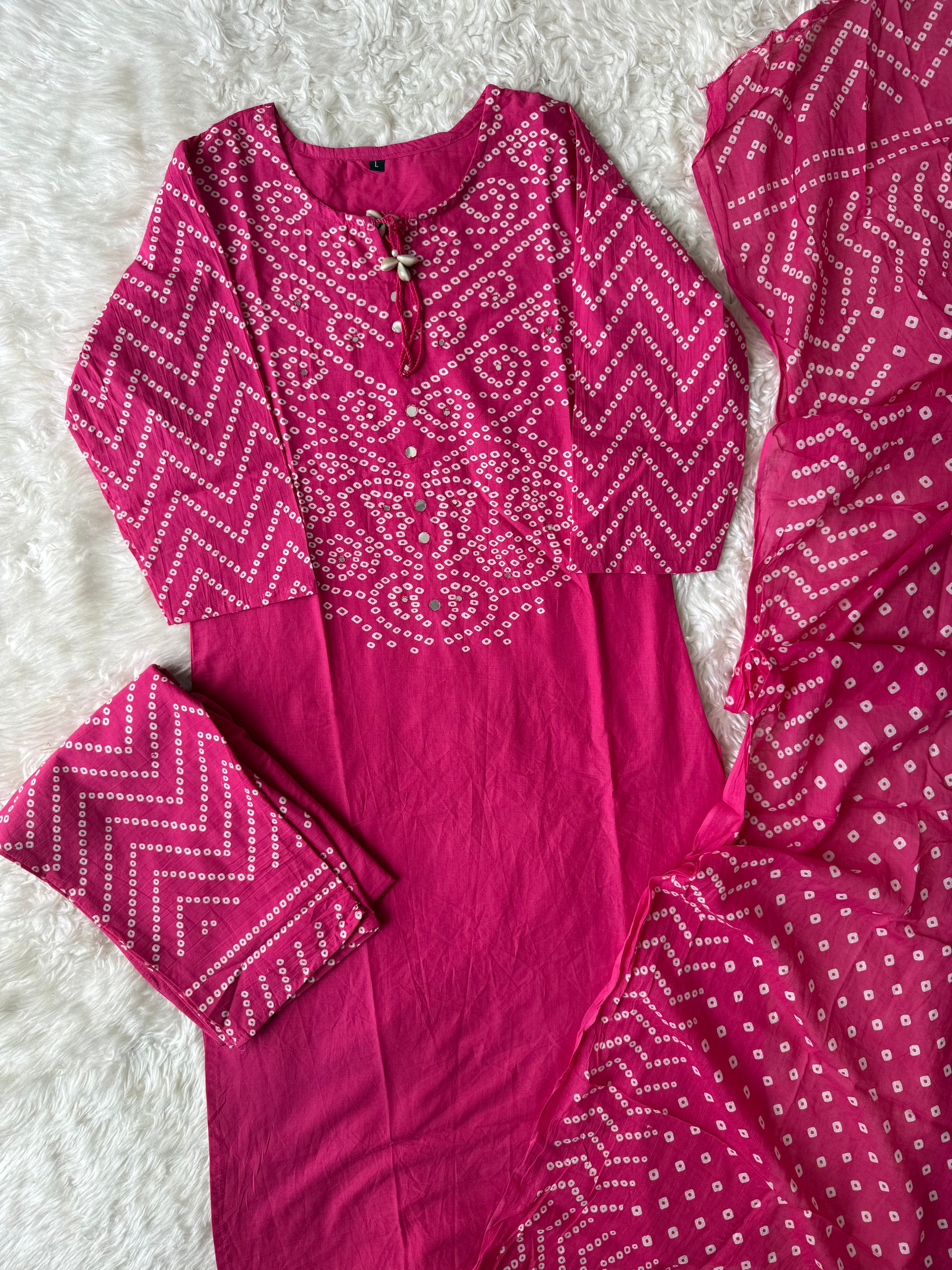 Budget Friendly Kurti Pant Dupatta Set