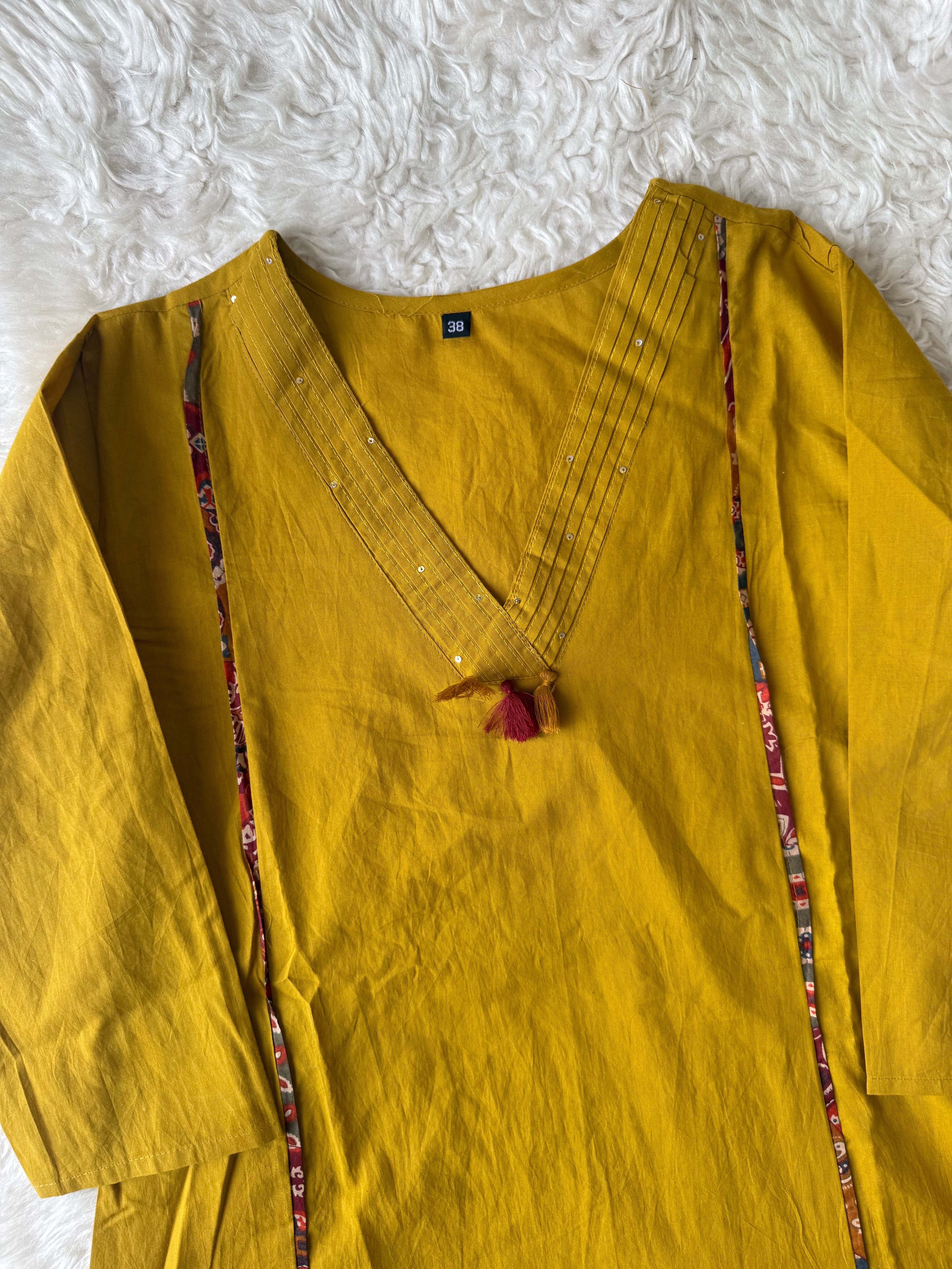 Pure Cotton Aline Kurti Plazo Dupatta Set