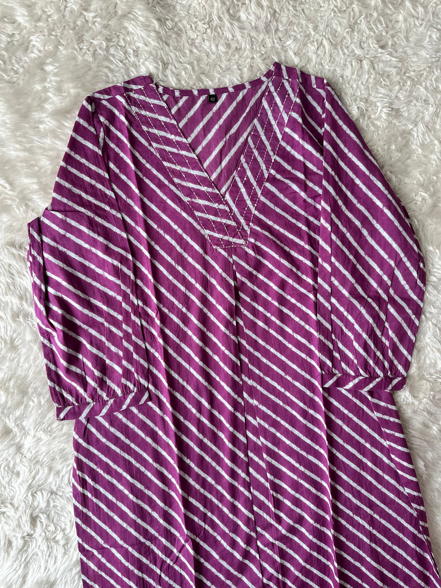 Premium Cotton Lehariya Kurti