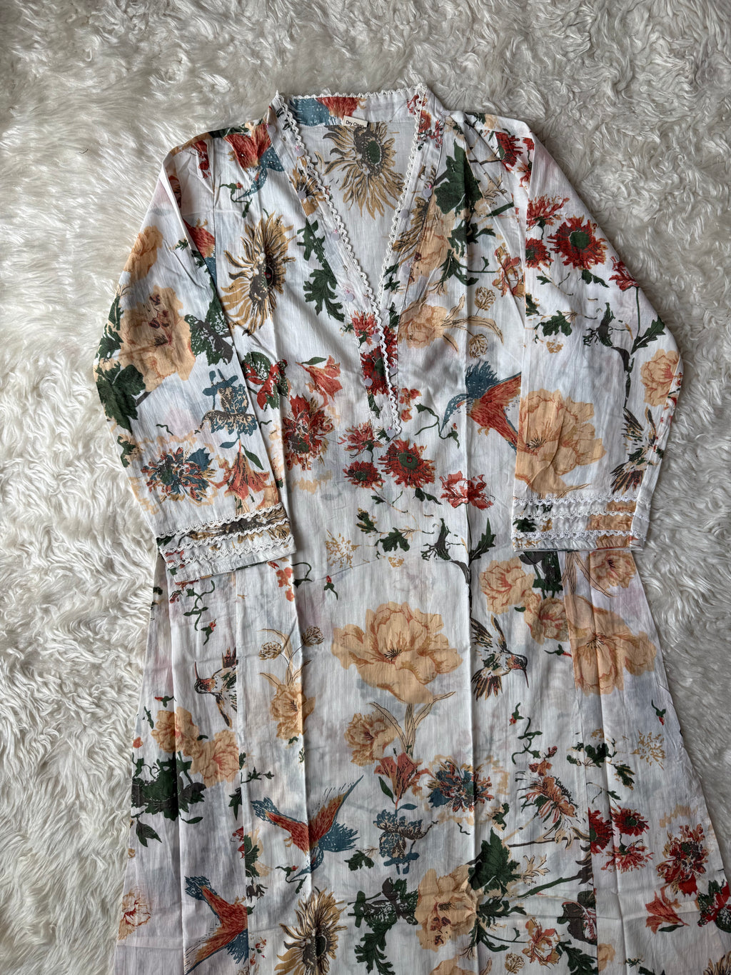 Premium Cotton Aline Kurti Pant Dupatta Set