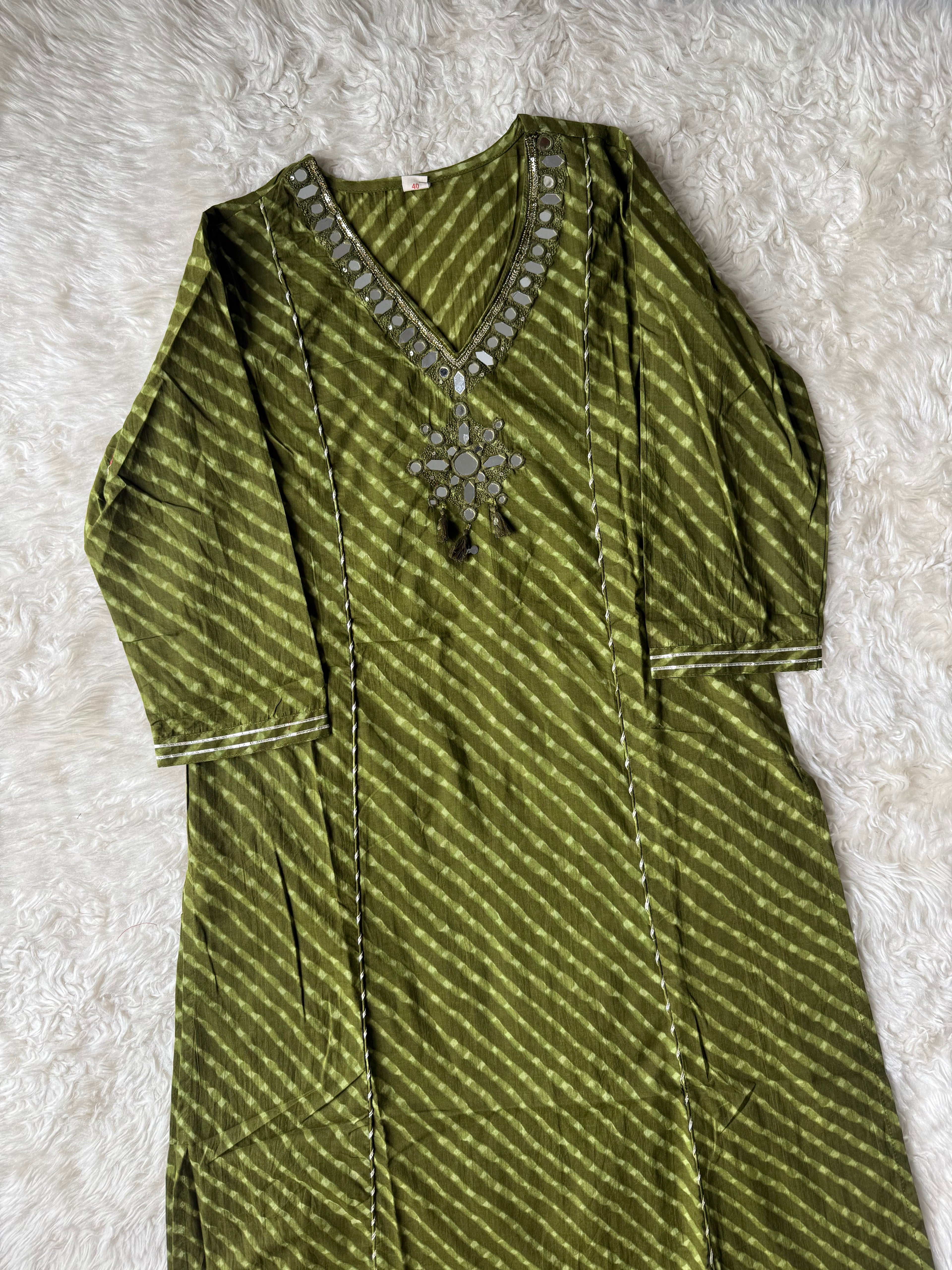 Premium Cotton Lehariya Set