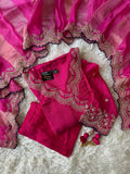 Russian Silk Kurti Pant Dupatta Set