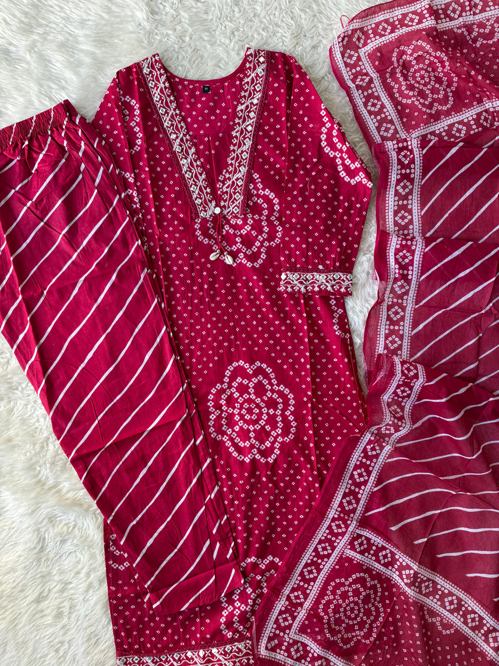 Budget Friendly Kurti Pant Dupatta Set