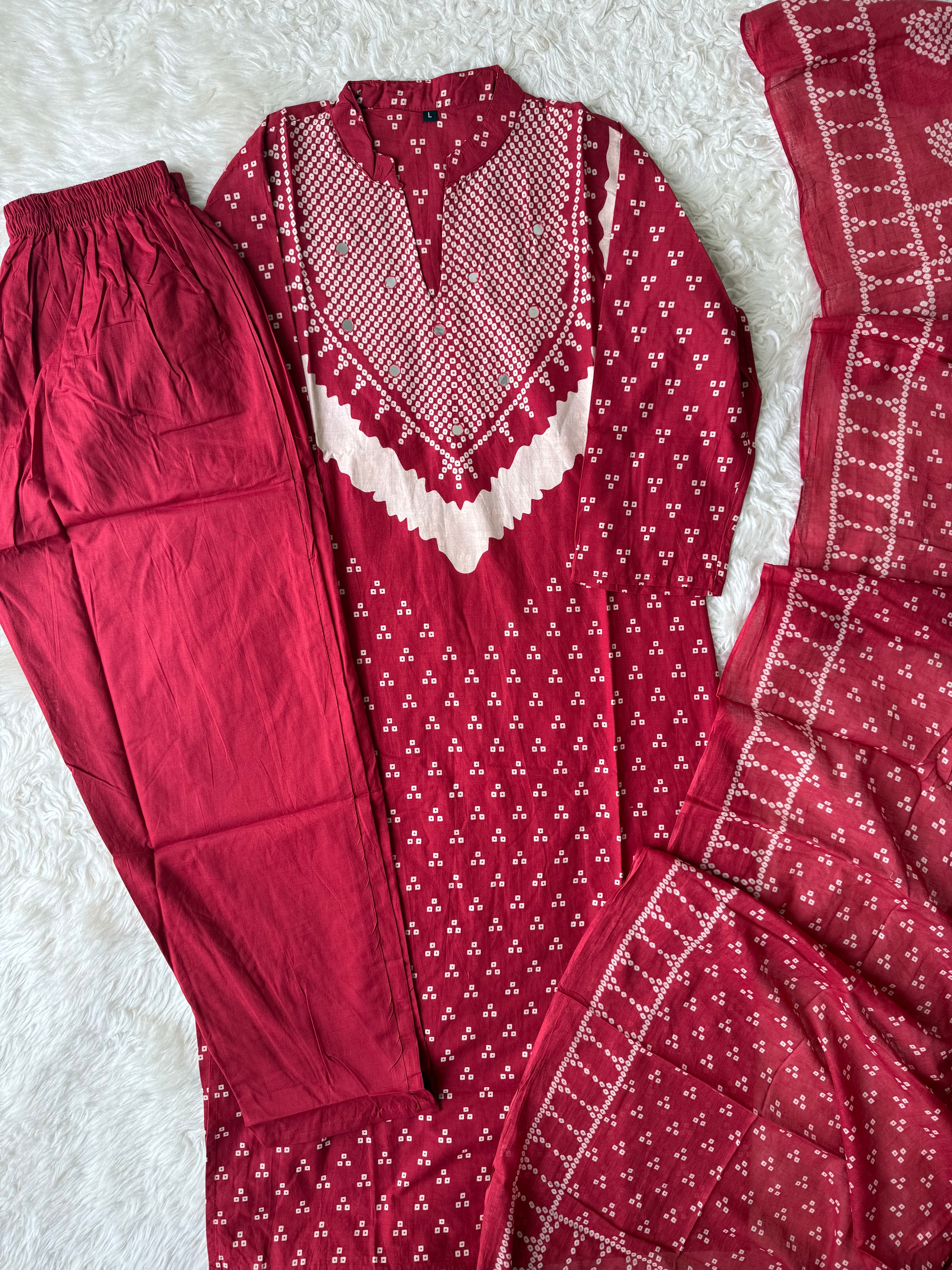 Budget Friendly Kurti Pant Dupatta Set