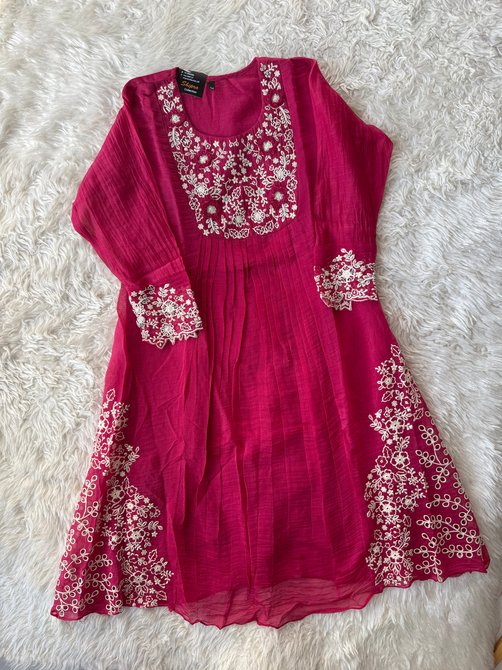Mul Chanderi Kurti Pant Dupatta Set