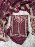 Jaipuri Print A-Line Kurti Pant Dupatta Set