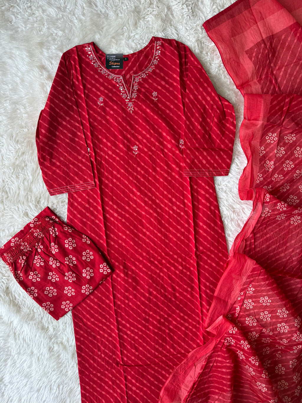 Premium Cotton Lehariya Set