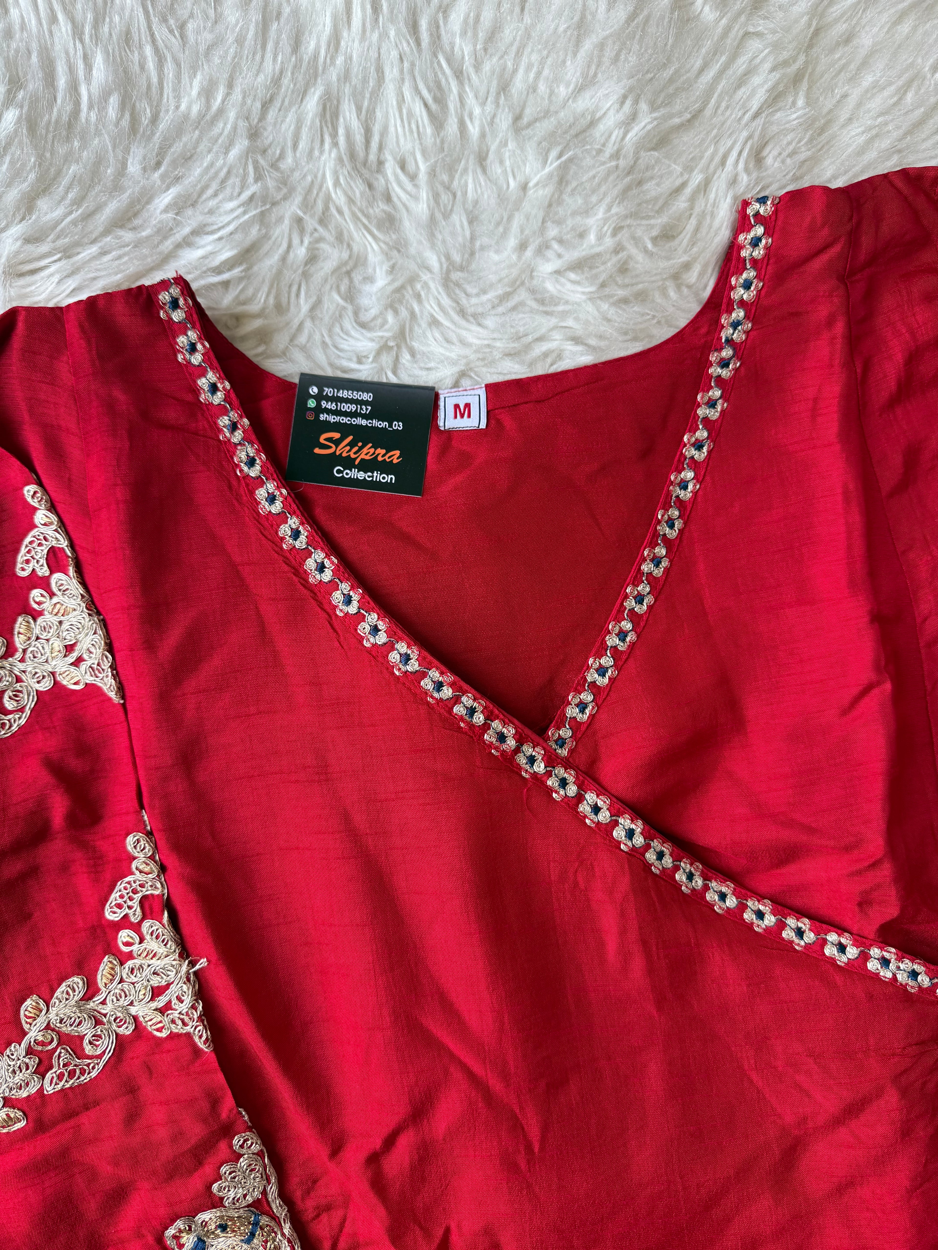 Russian Silk Kurti Pant Dupatta Set