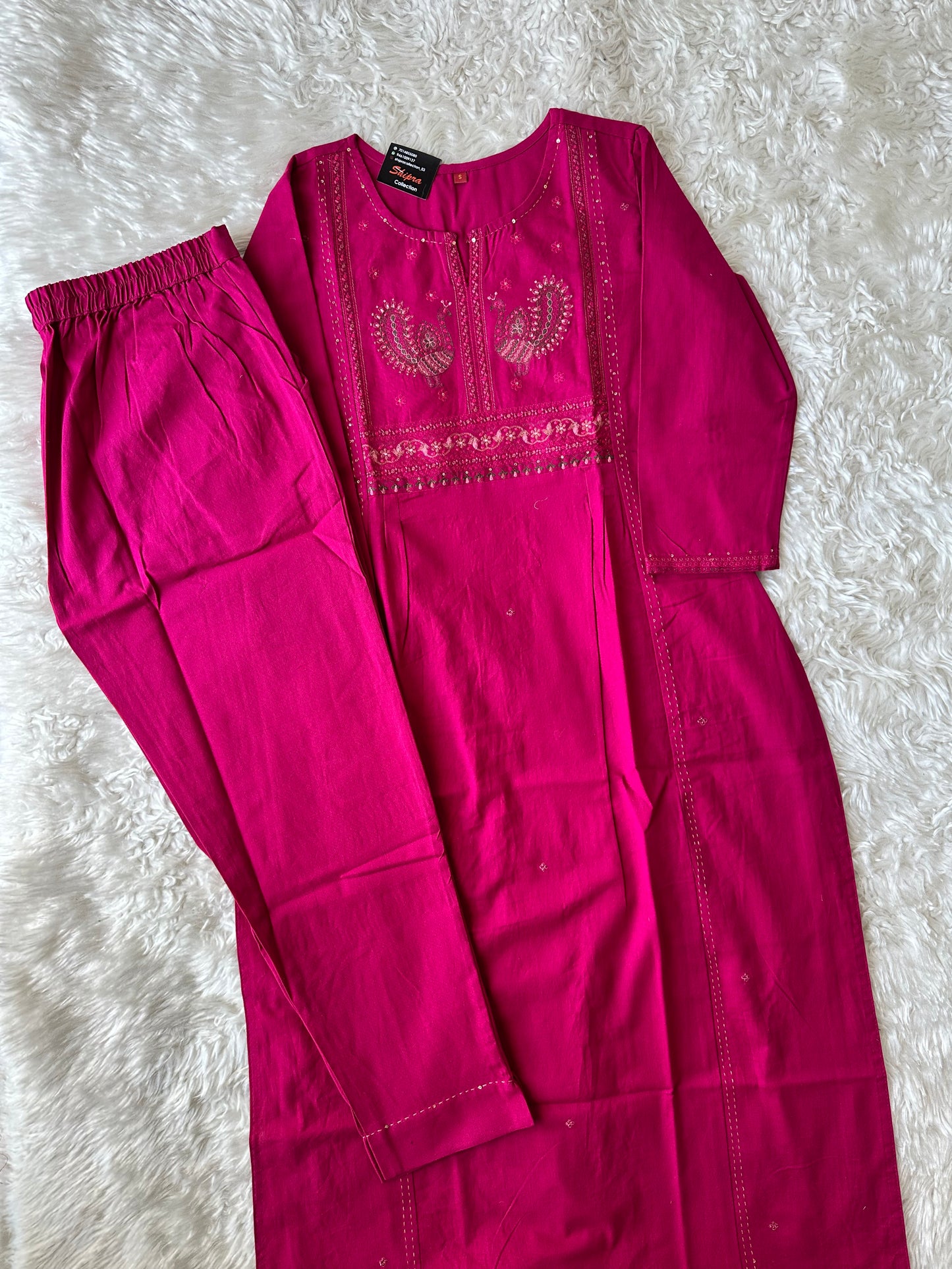 Heavy Quality Flex Cotton Kurti Pant Set