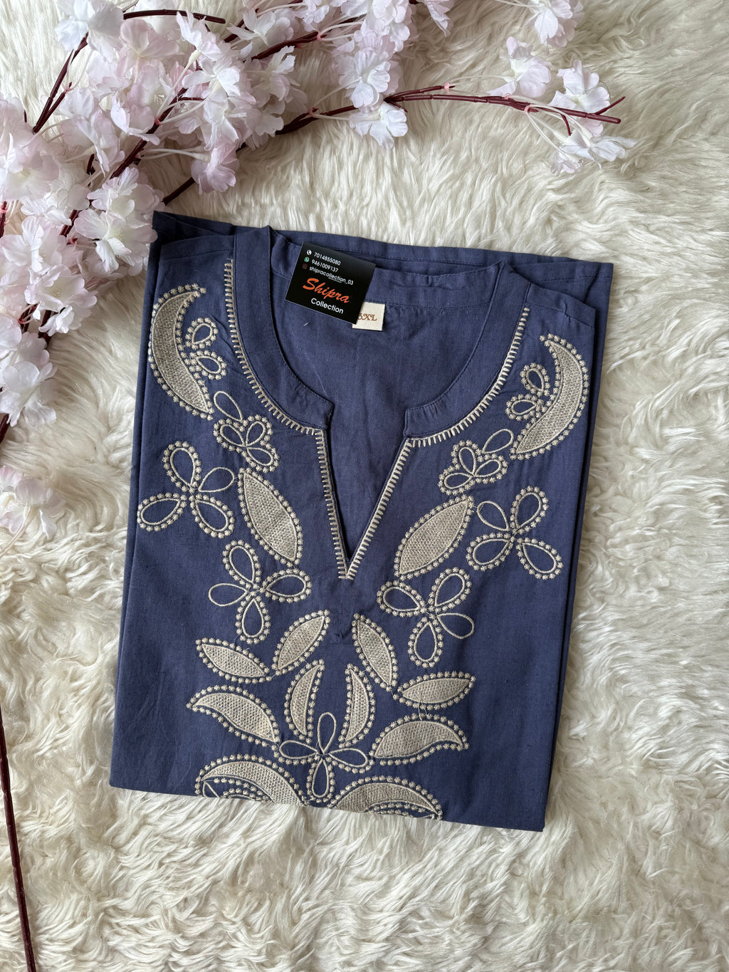 “Plus Size” Khadi Cotton Short Kurti