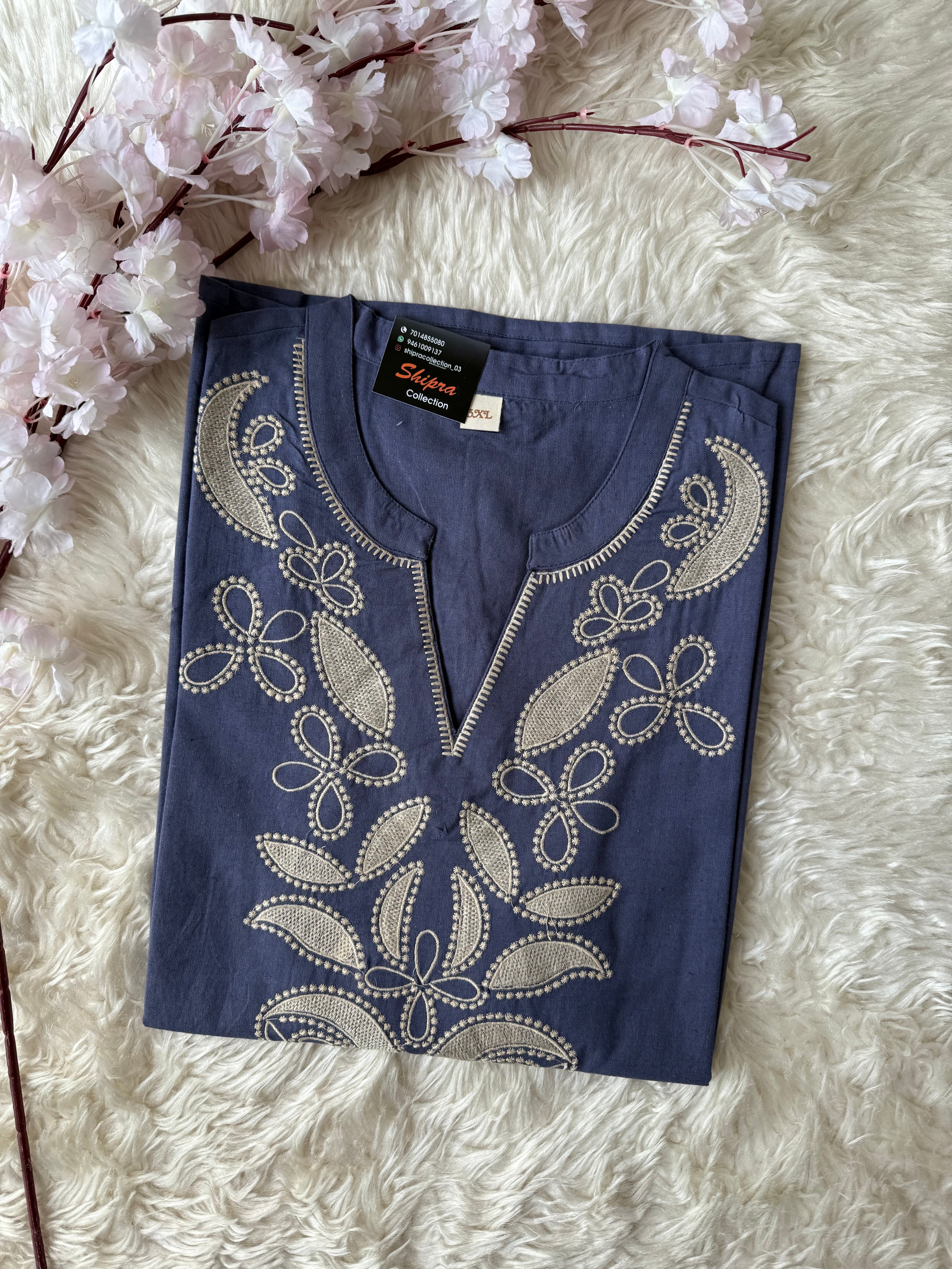 “Plus Size” Khadi Cotton Short Kurti