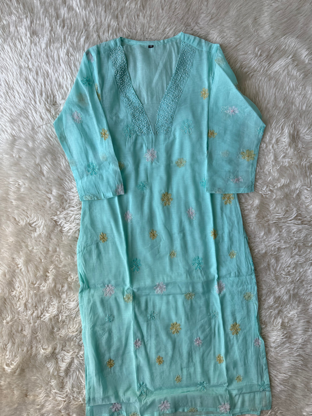 Mul Chanderi Kurti Pant Dupatta Set