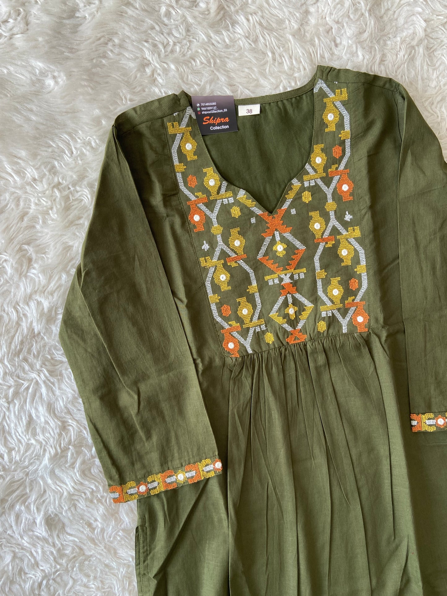 Mul Cotton Kurti Pant Dupatta Set