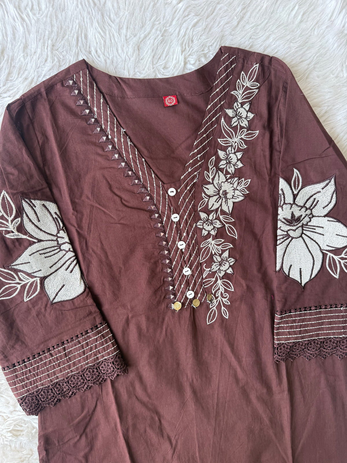 Pure Cotton Kurti Pant Dupatta Set