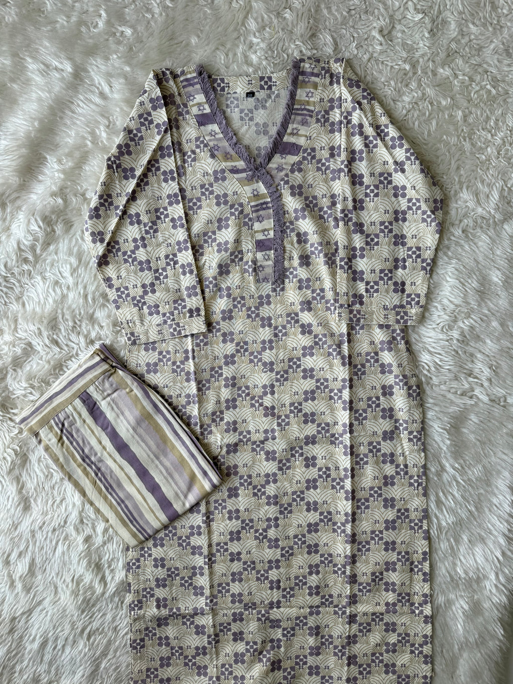 Khadi Cotton Kurti Pant Set