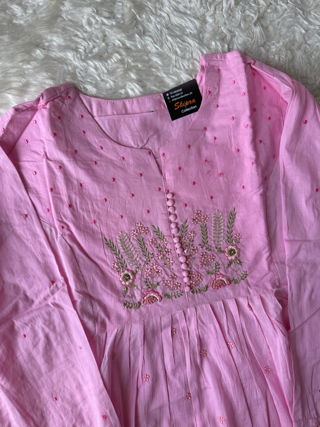 Premium Mul Cotton Thread Work Set