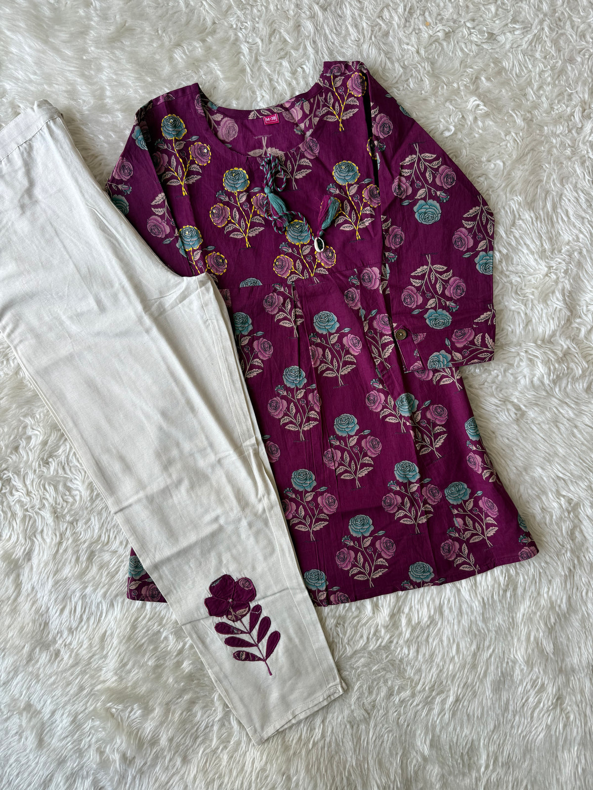 Breathable Cotton Patch Work Co-ord Set