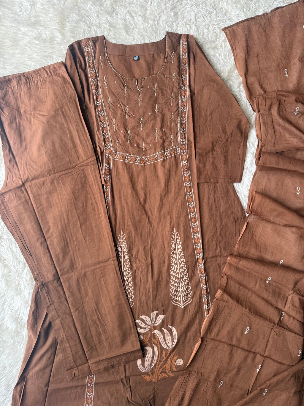 Premium Cotton Kurti Pant Dupatta Set