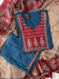 Pure Cotton Kurti Pant Dupatta Set