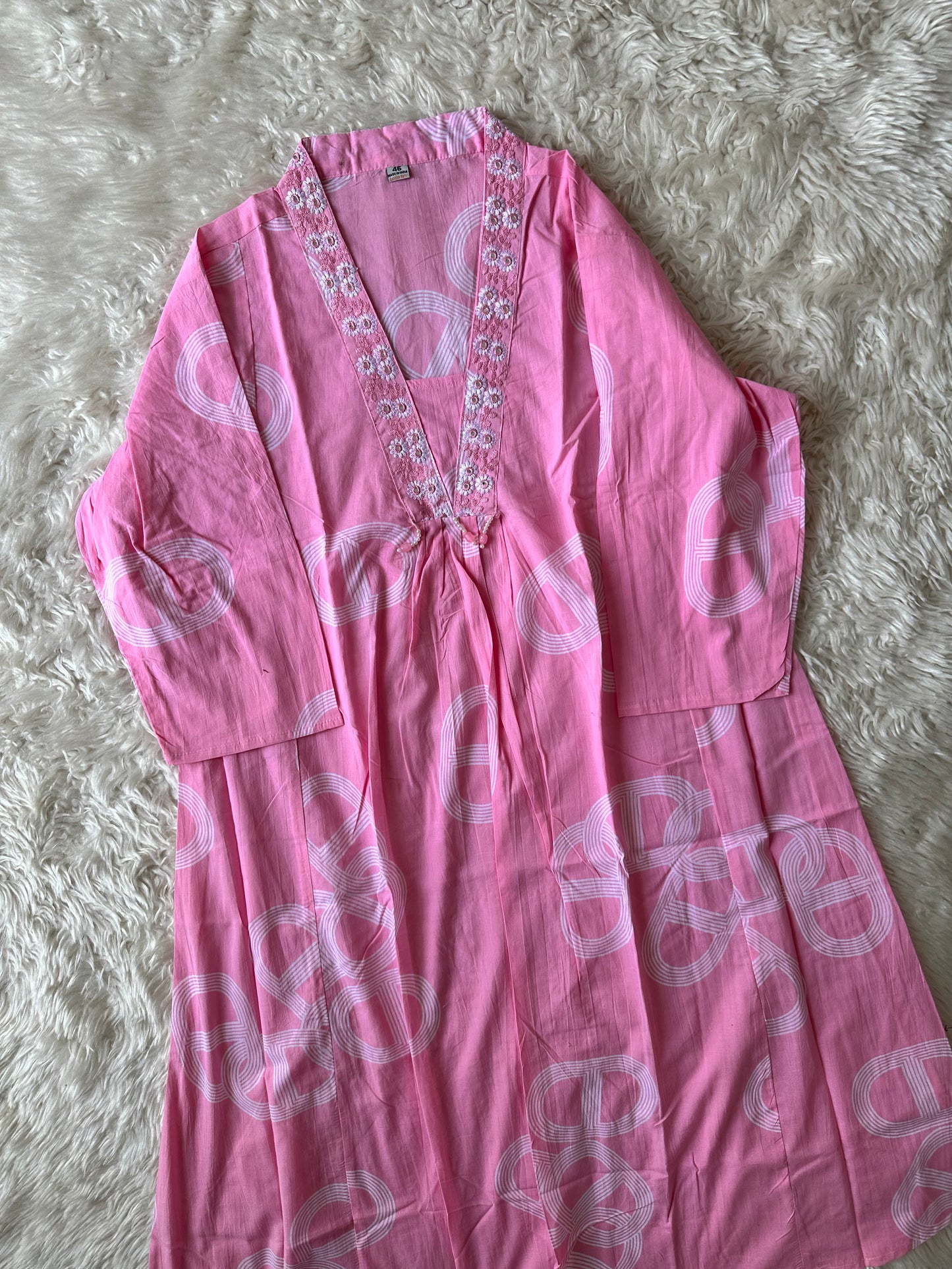 Mul Cotton FLARE Kurti Plazo Dupatta Set