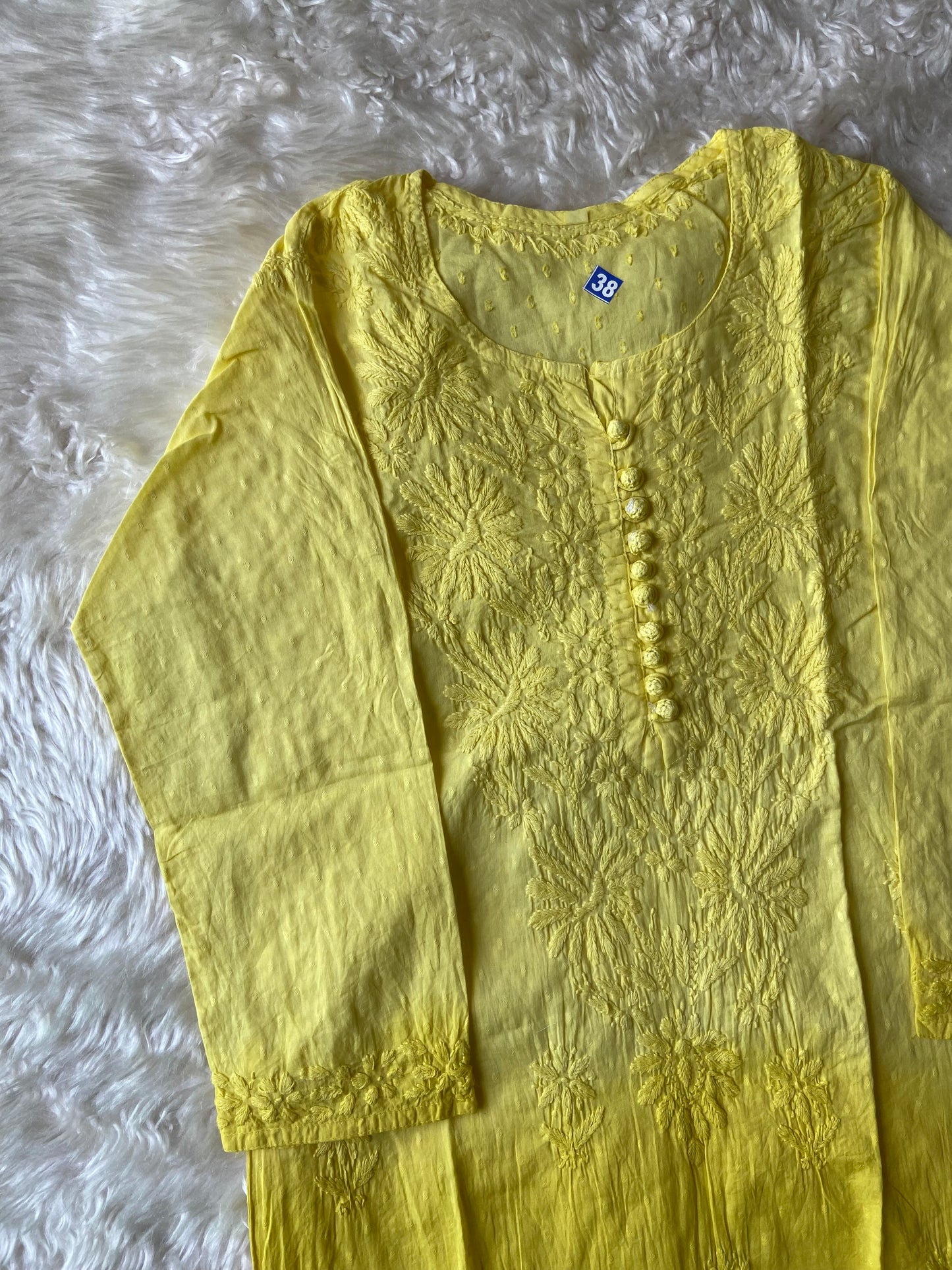 Dobey Cotton Chikankari kurti
