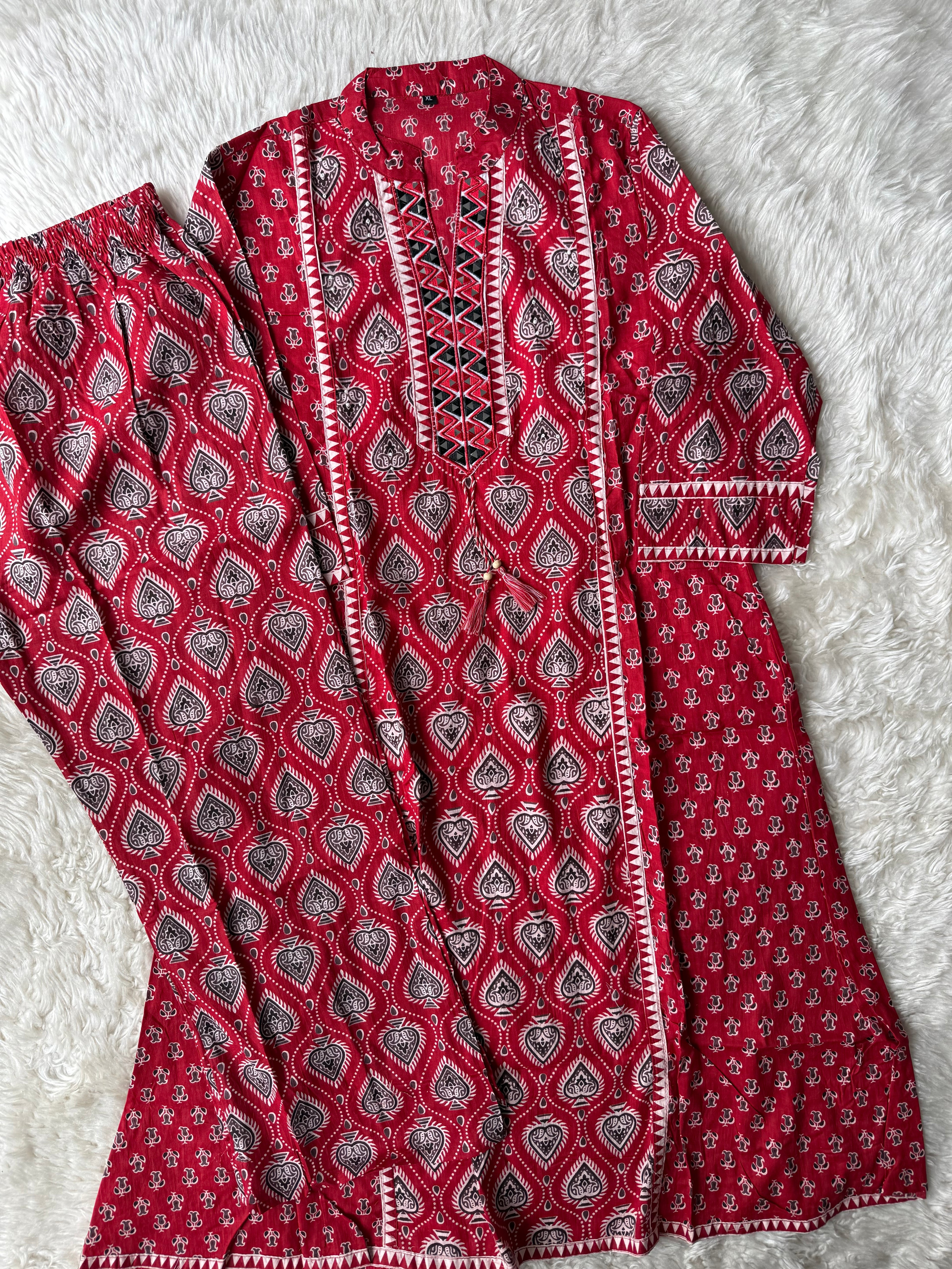 Cotton FLARE Kurti Pant Set