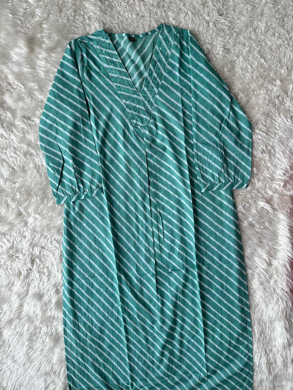 Premium Cotton Lehariya Kurti