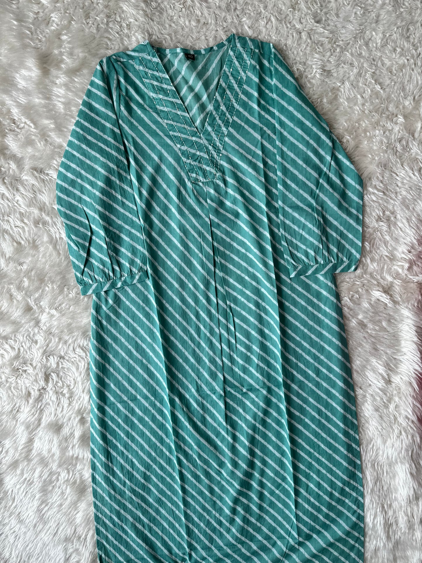 Premium Cotton Lehariya Kurti