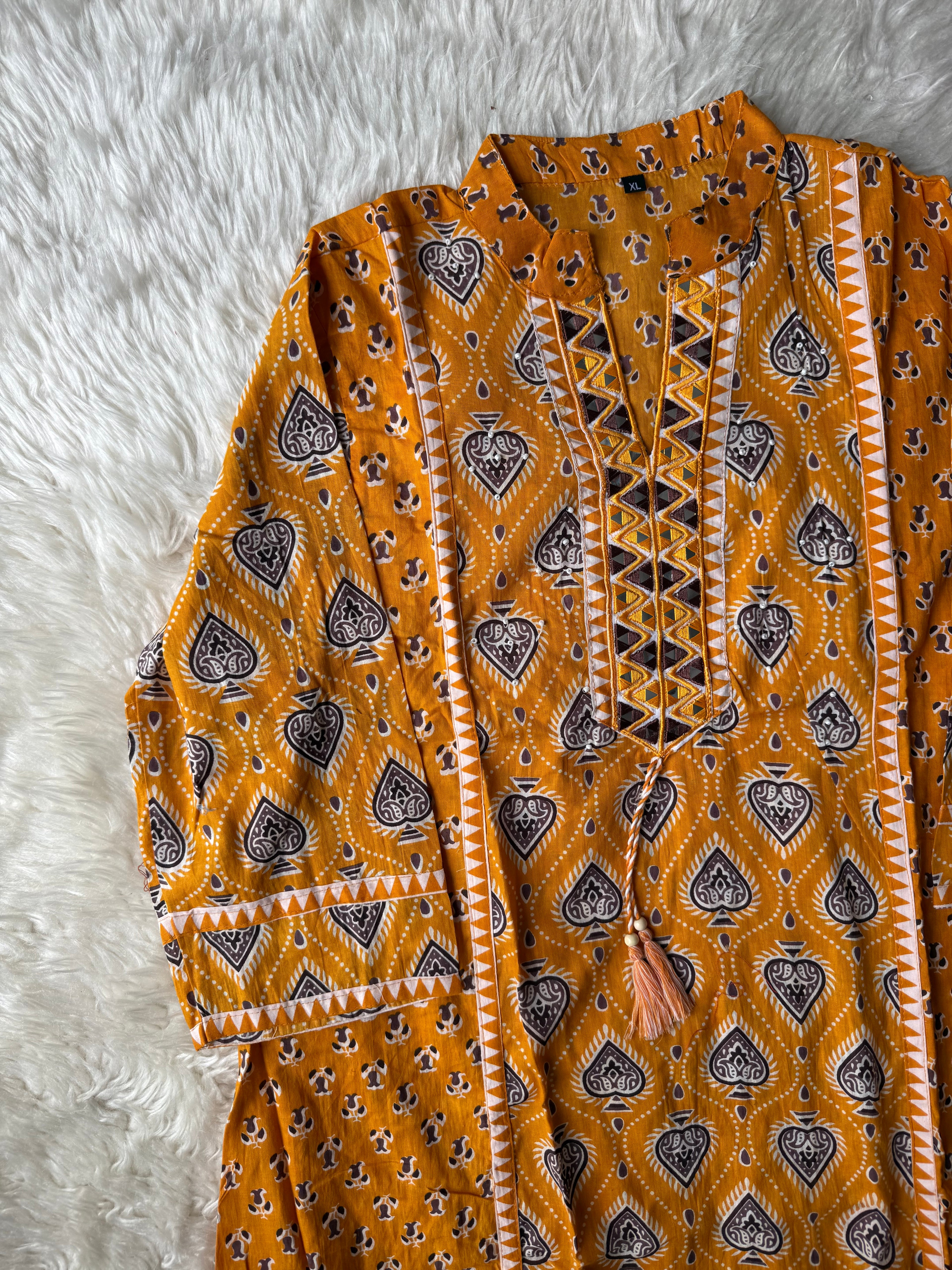 Cotton FLARE Kurti Pant Set