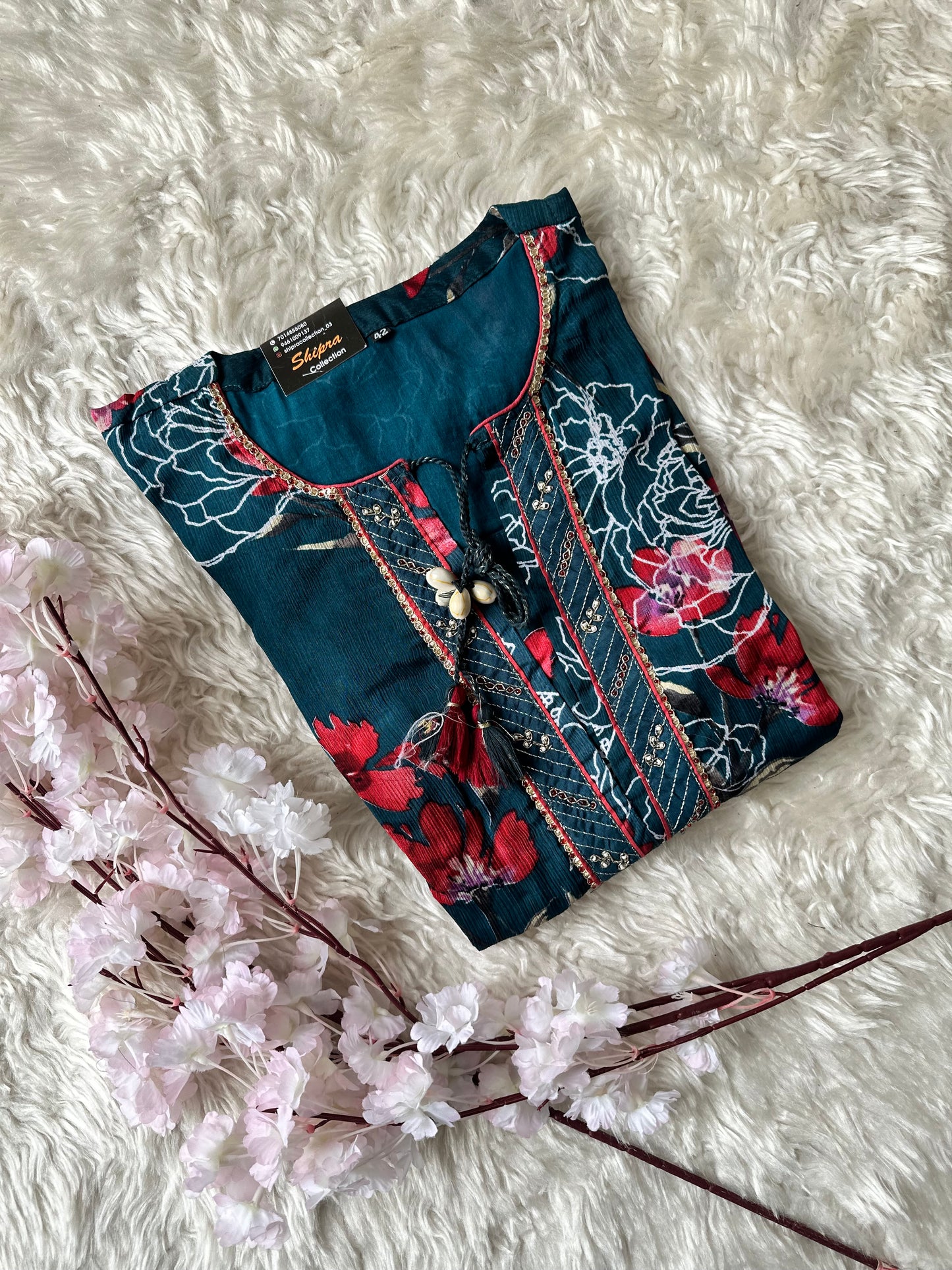 Pure Chinon Kurti with lining