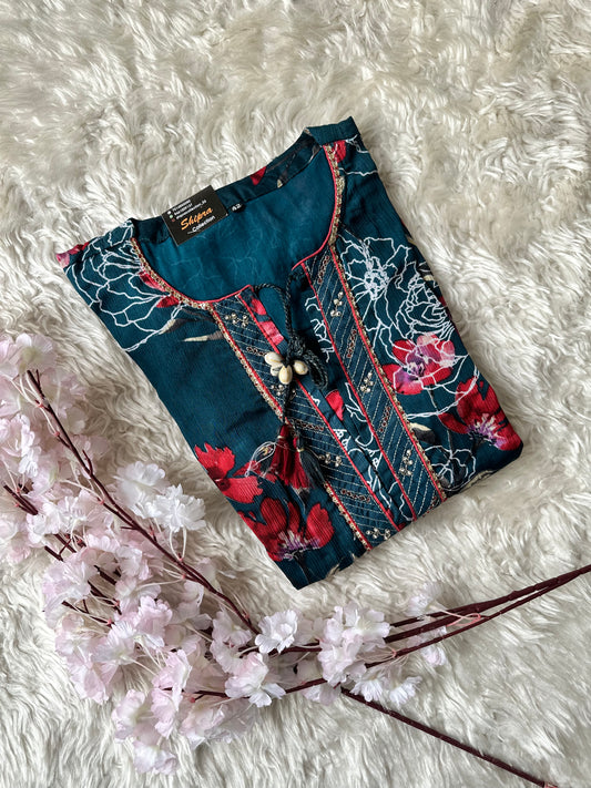 Pure Chinon Kurti with lining