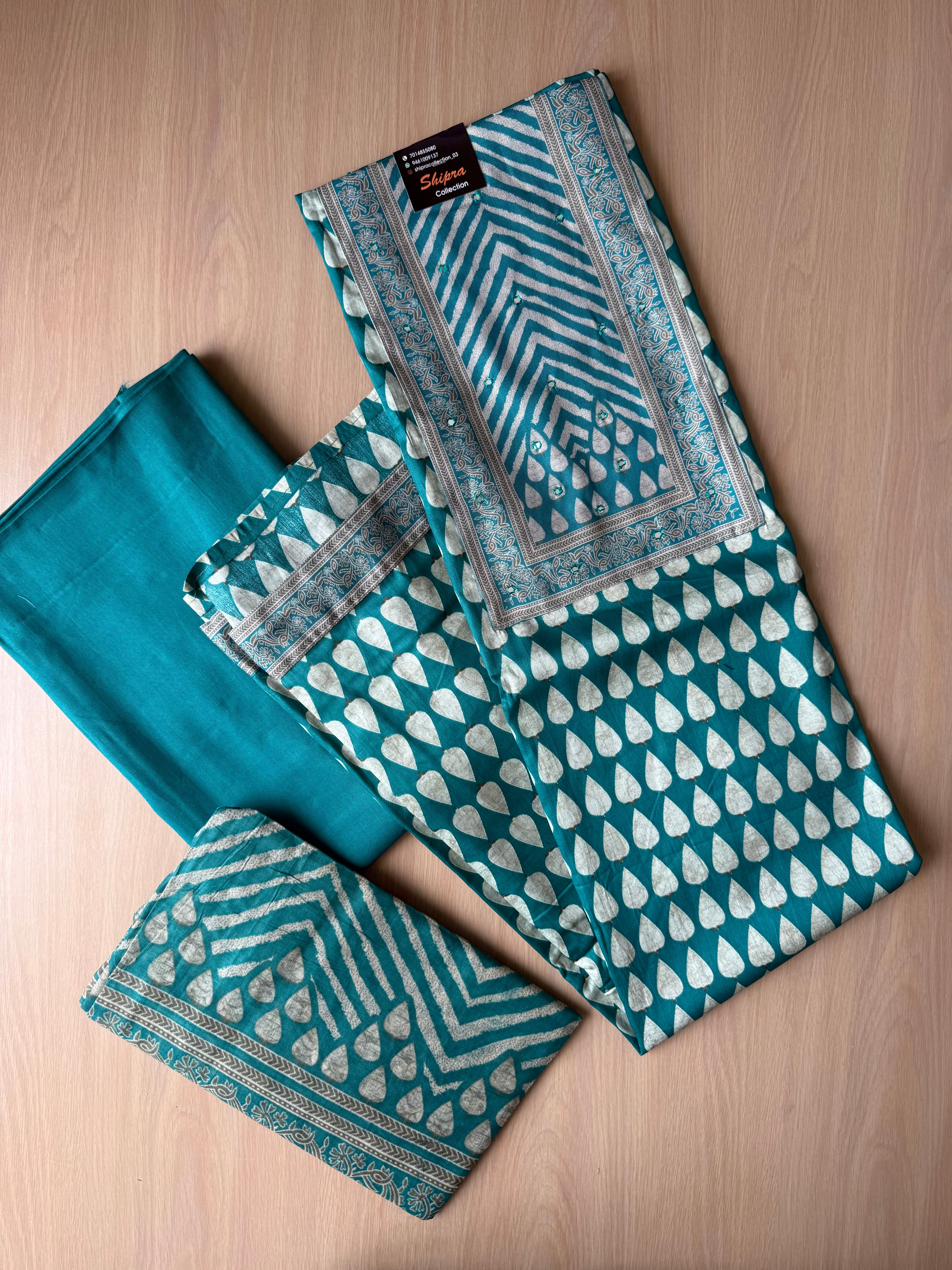 Premium Cotton Unstitched Set