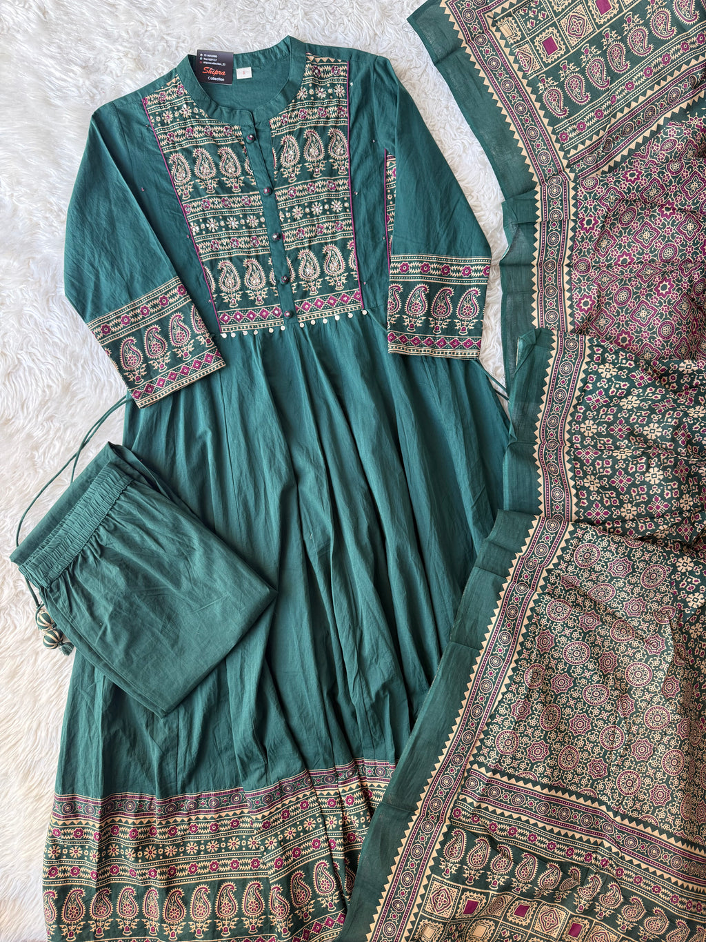 Premium Cotton Kurti Pant Dupatta Set