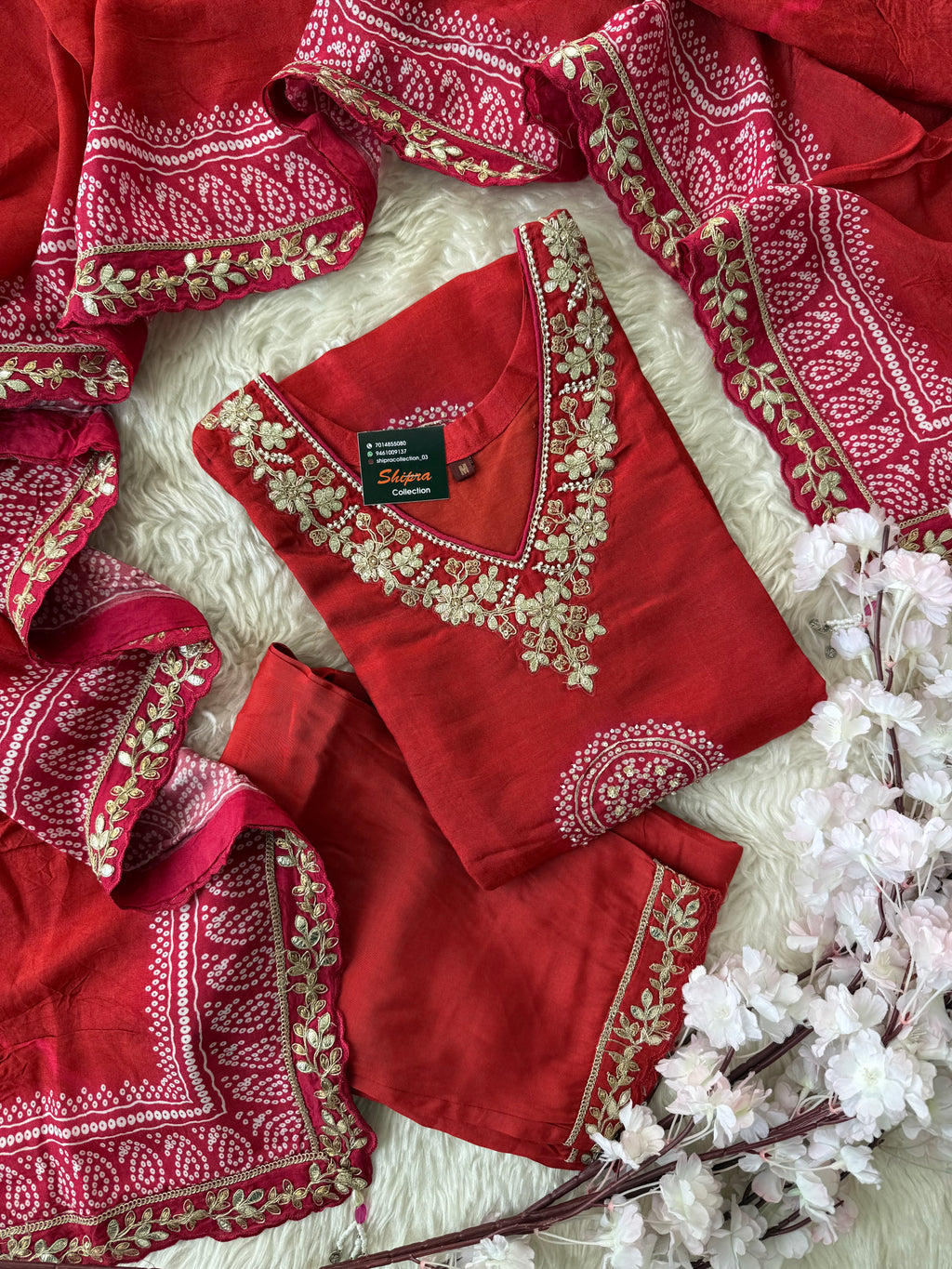 Dola Silk Kurti Pant Dupatta Set