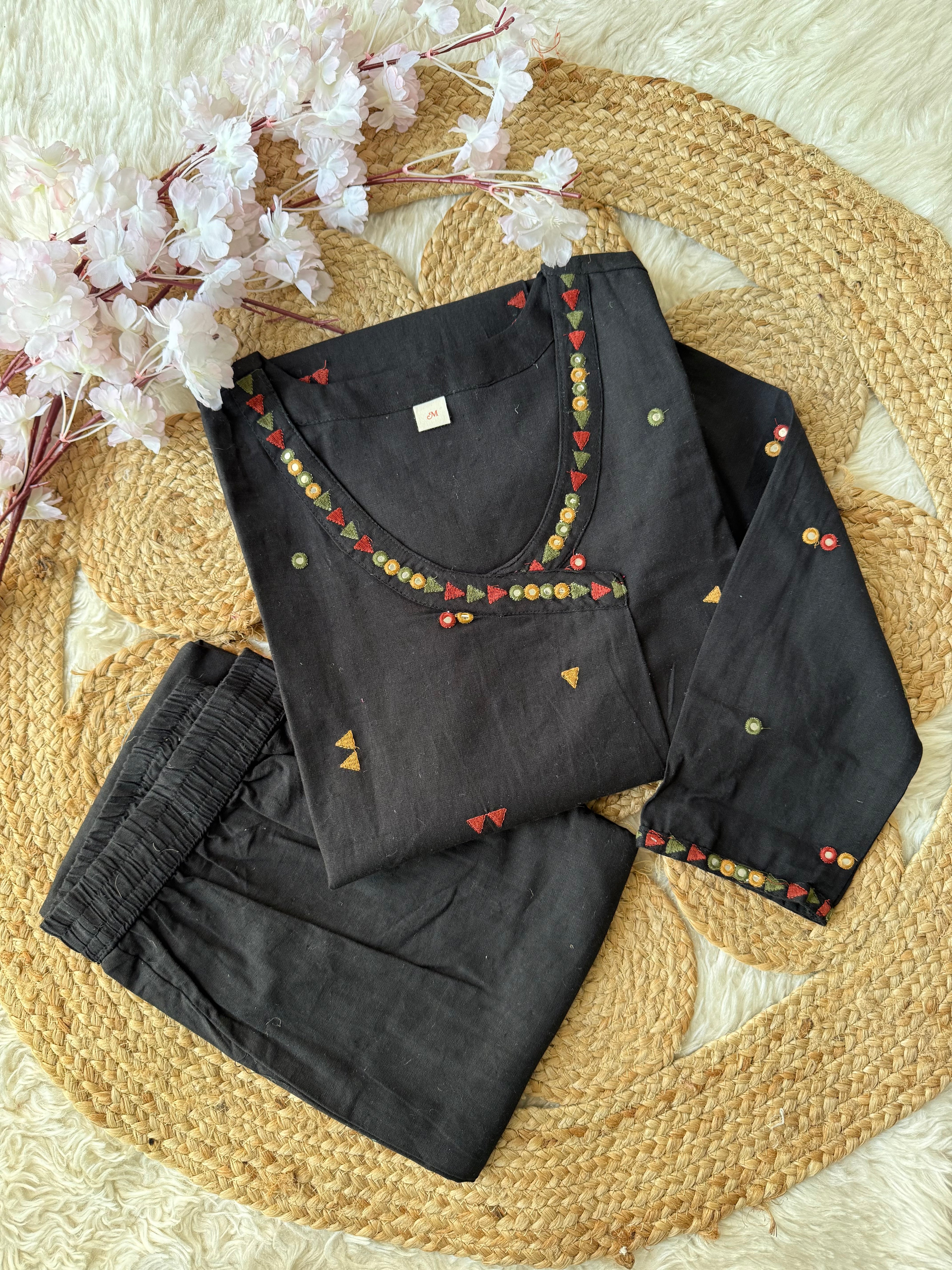 Khadi Cotton Kurti Pant Set