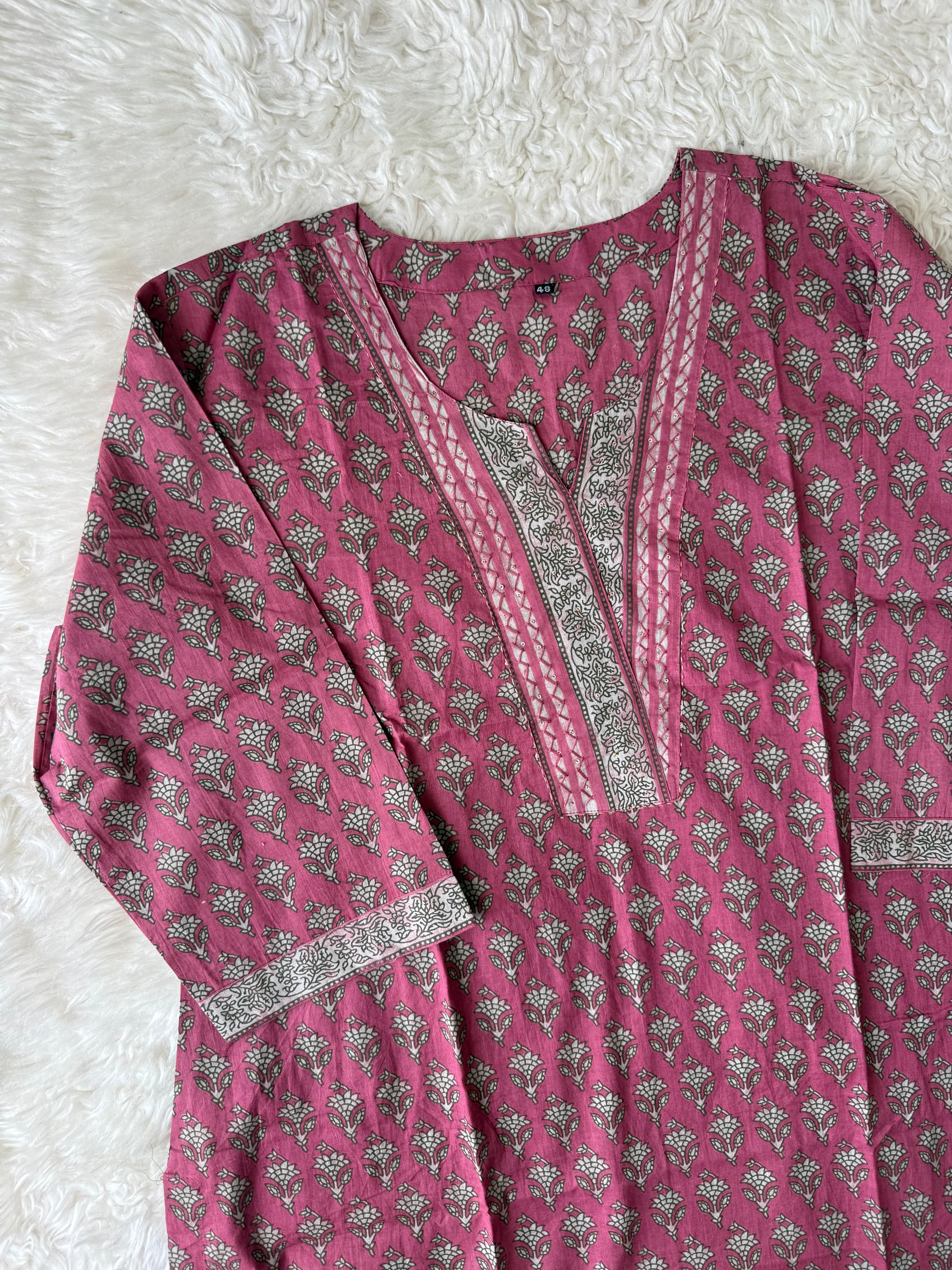 Premium Cotton Kurti Pant Dupatta Set