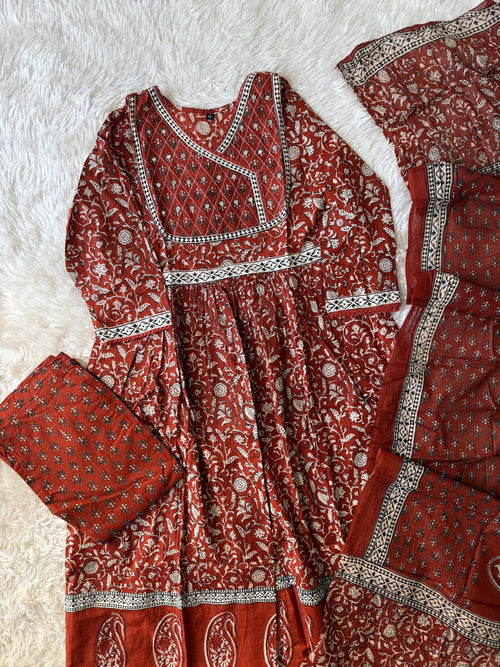 Budget Friendly FLARE Kurti Pant Dupatta Set