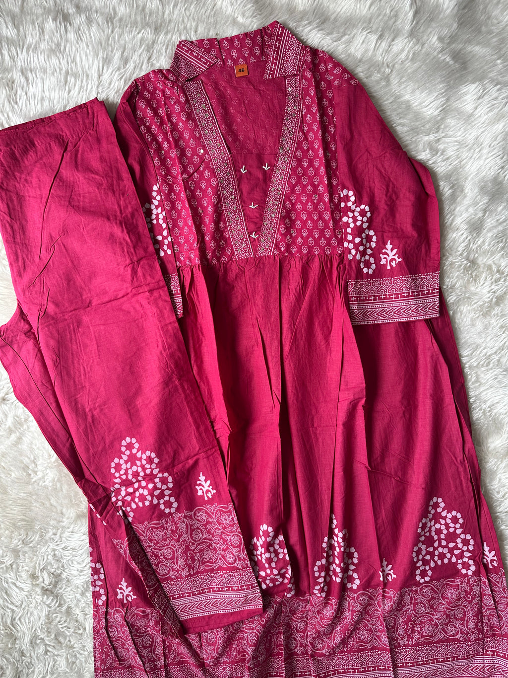 Cotton FLARE Kurti Pant Set