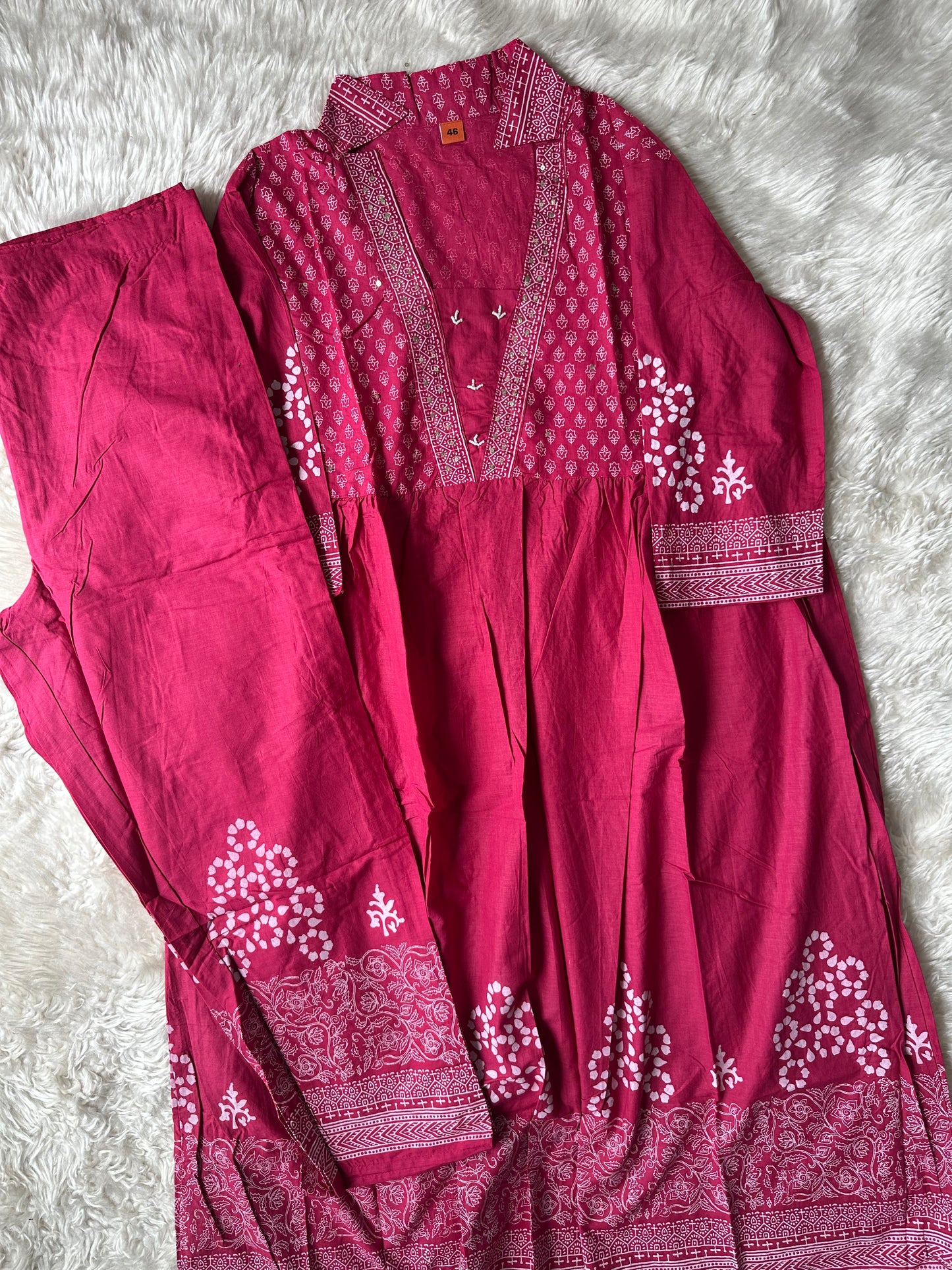 Cotton FLARE Kurti Pant Set