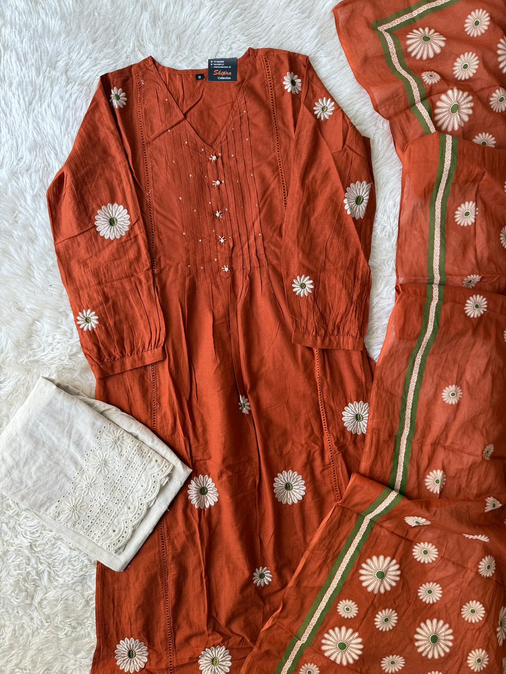 Premium Cotton Kurti Pant Dupatta Set