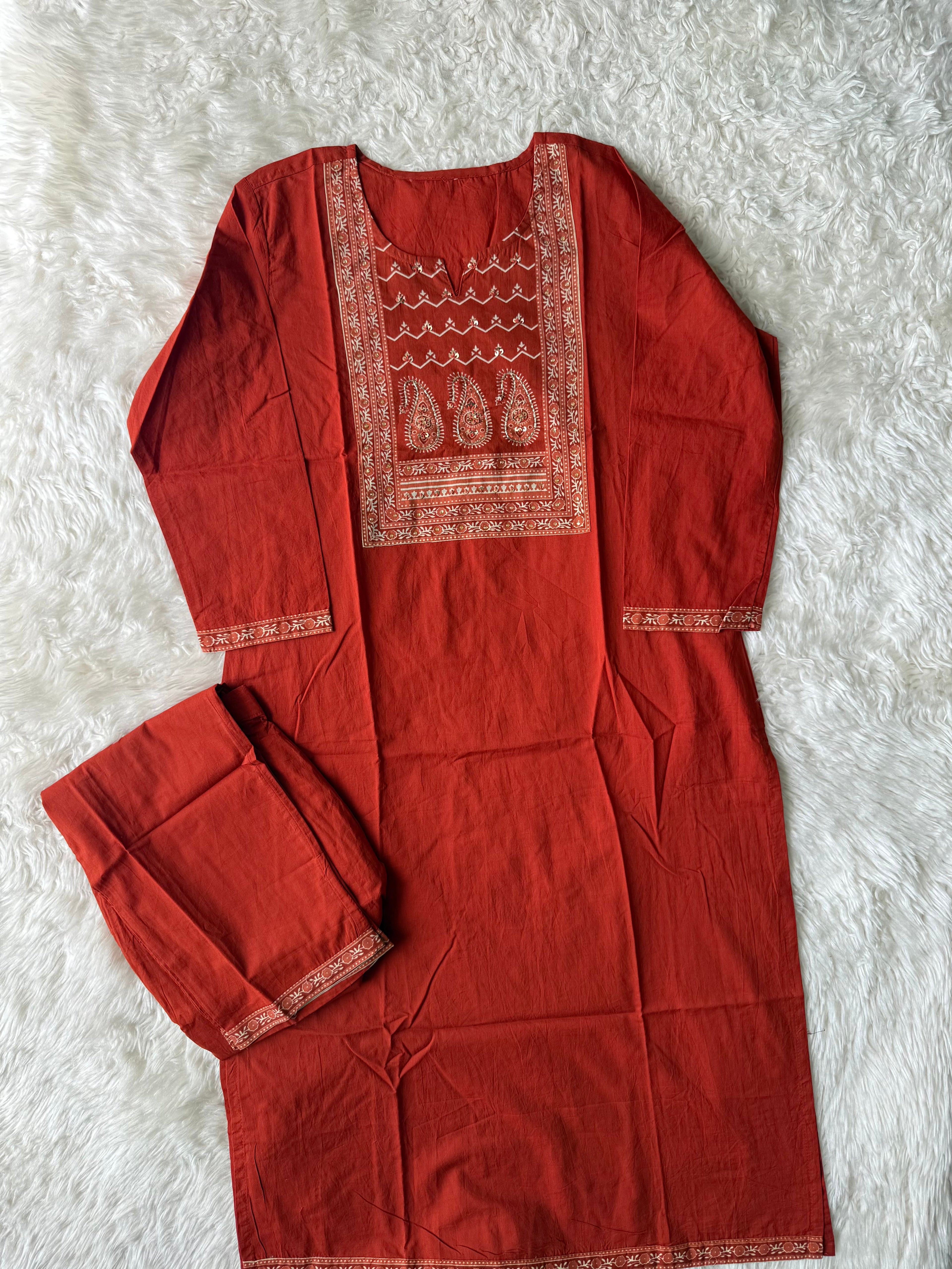 Premium Cotton Kurti Pant Set