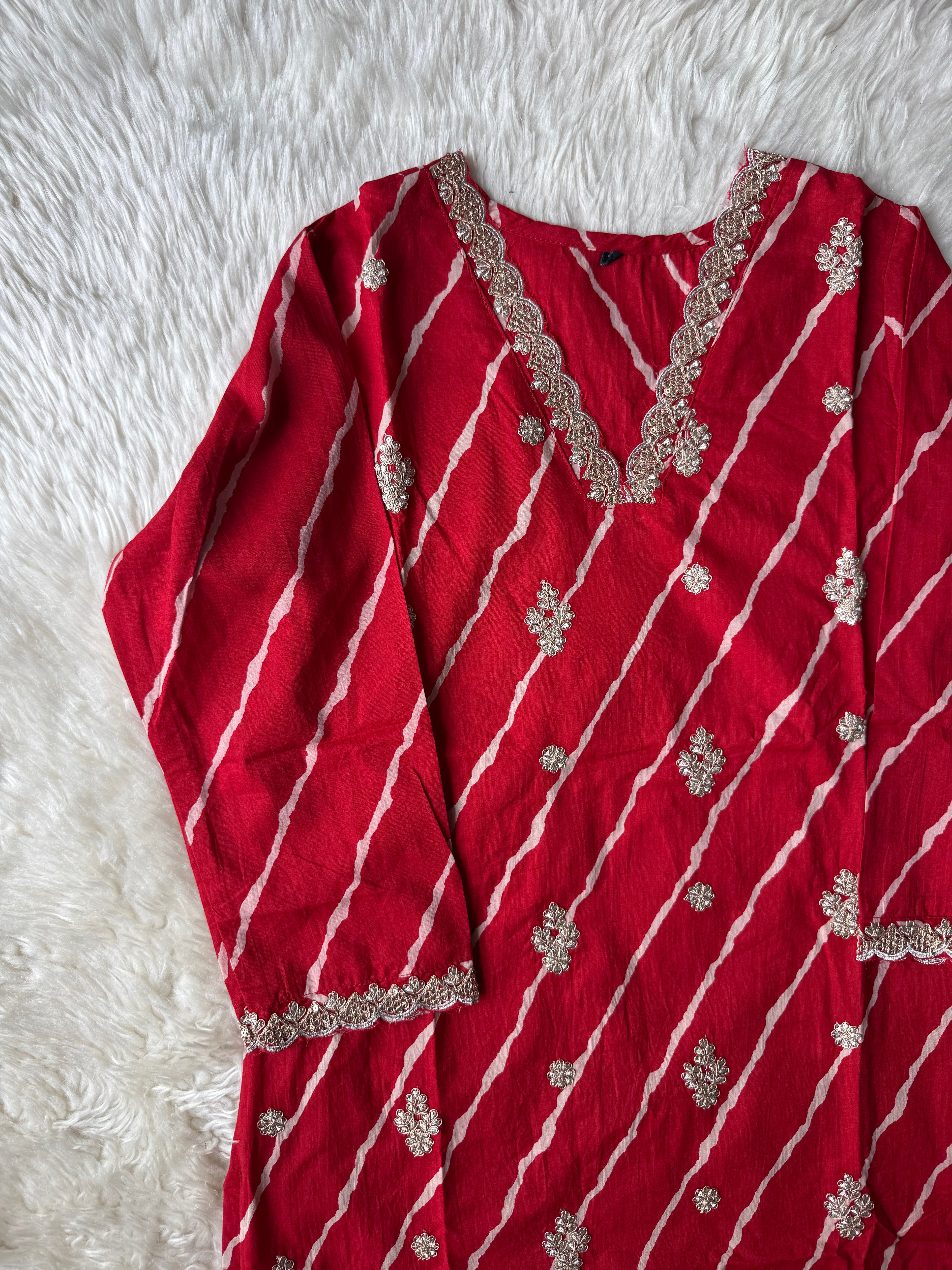 Premium Cotton Lehariya Set