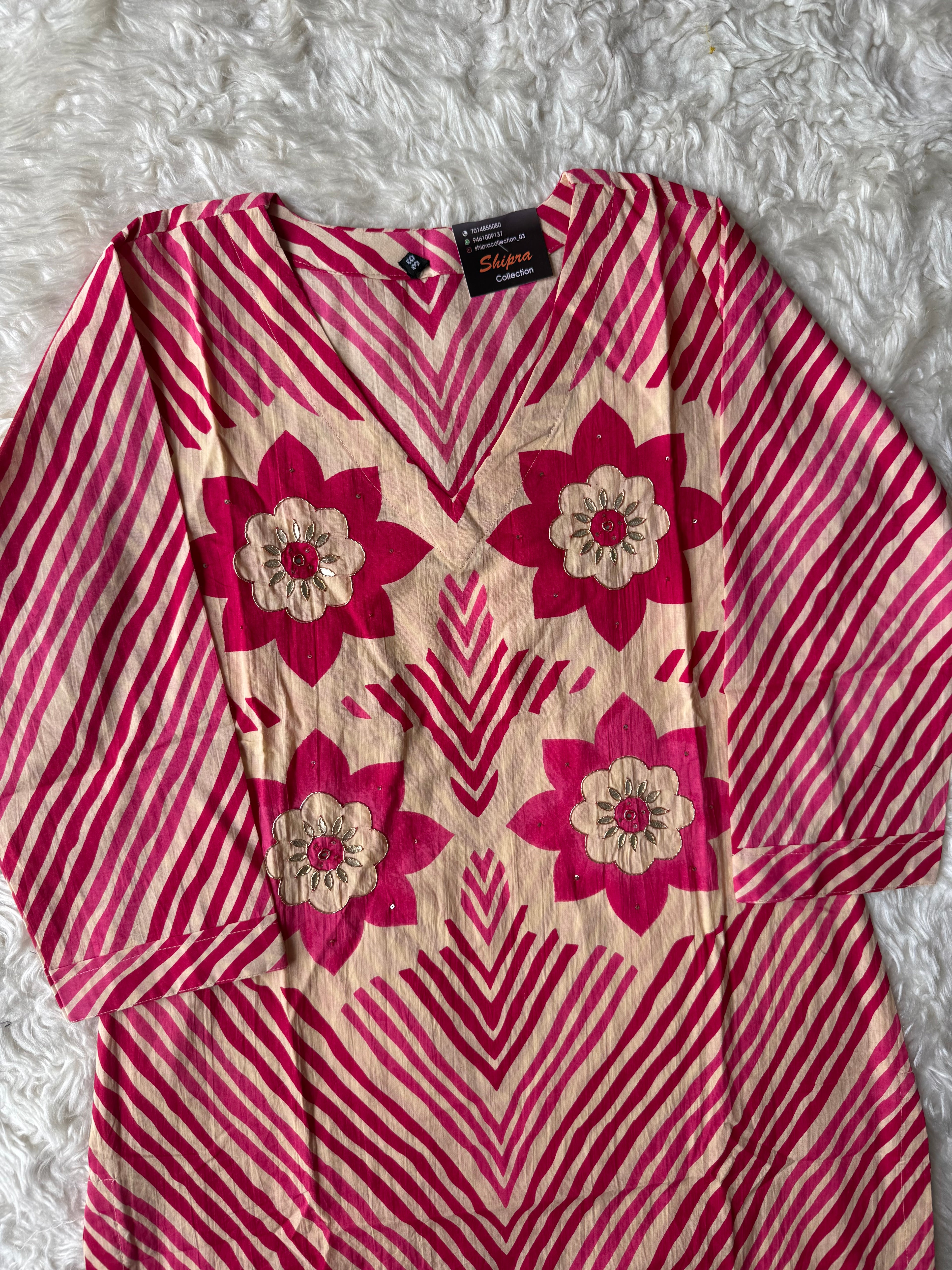 Premium Cotton Kurti Pant Dupatta Set