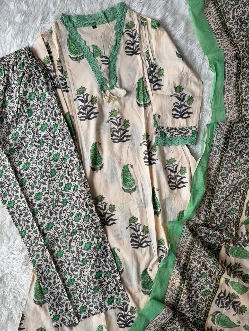 Budget Friendly Kurti Pant Dupatta Set