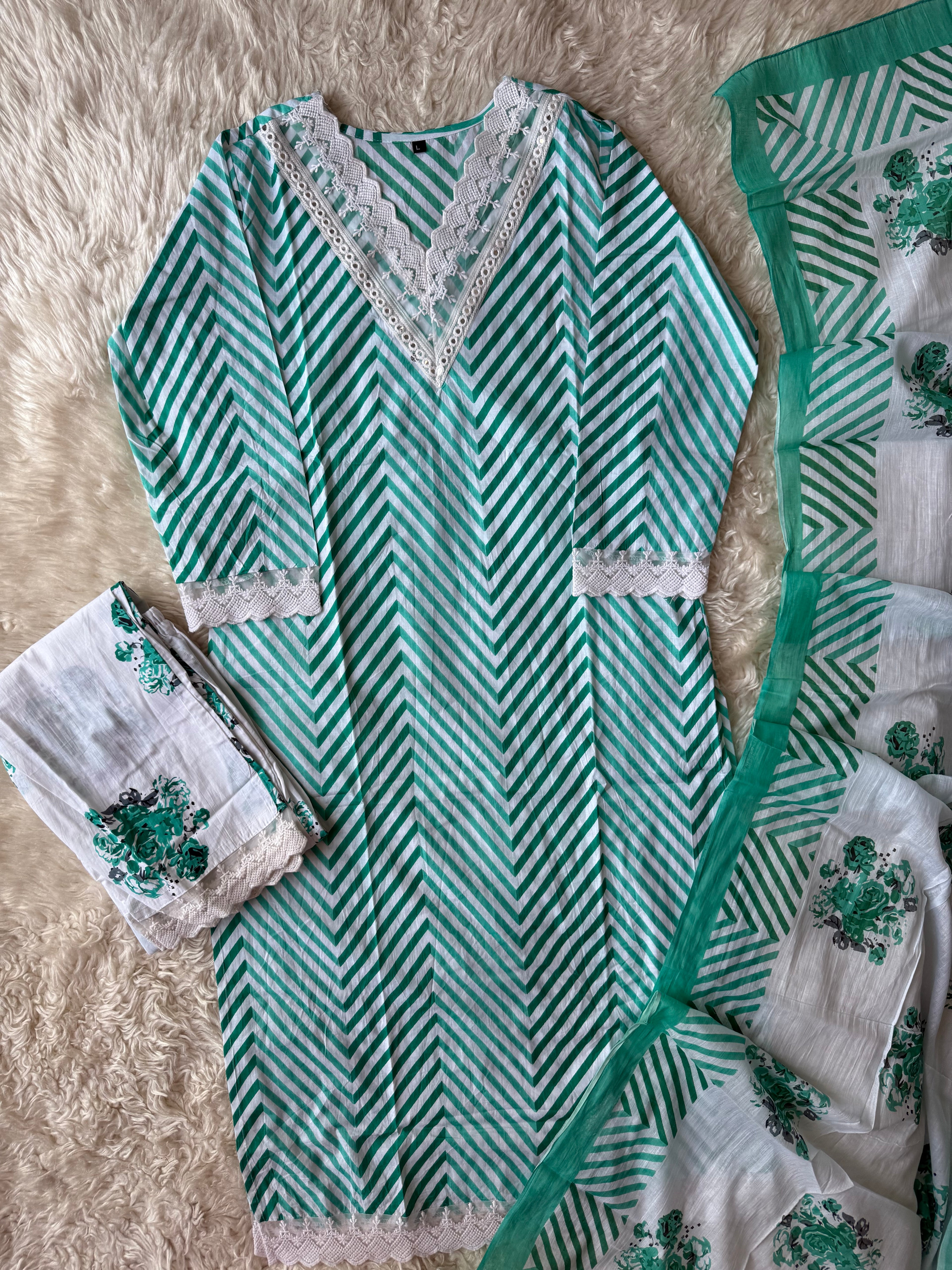 Budget Friendly Kurti Pant Dupatta Set