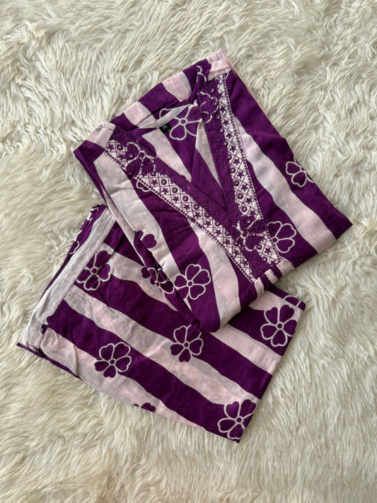 Cotton FLARE Kurti Pant Set