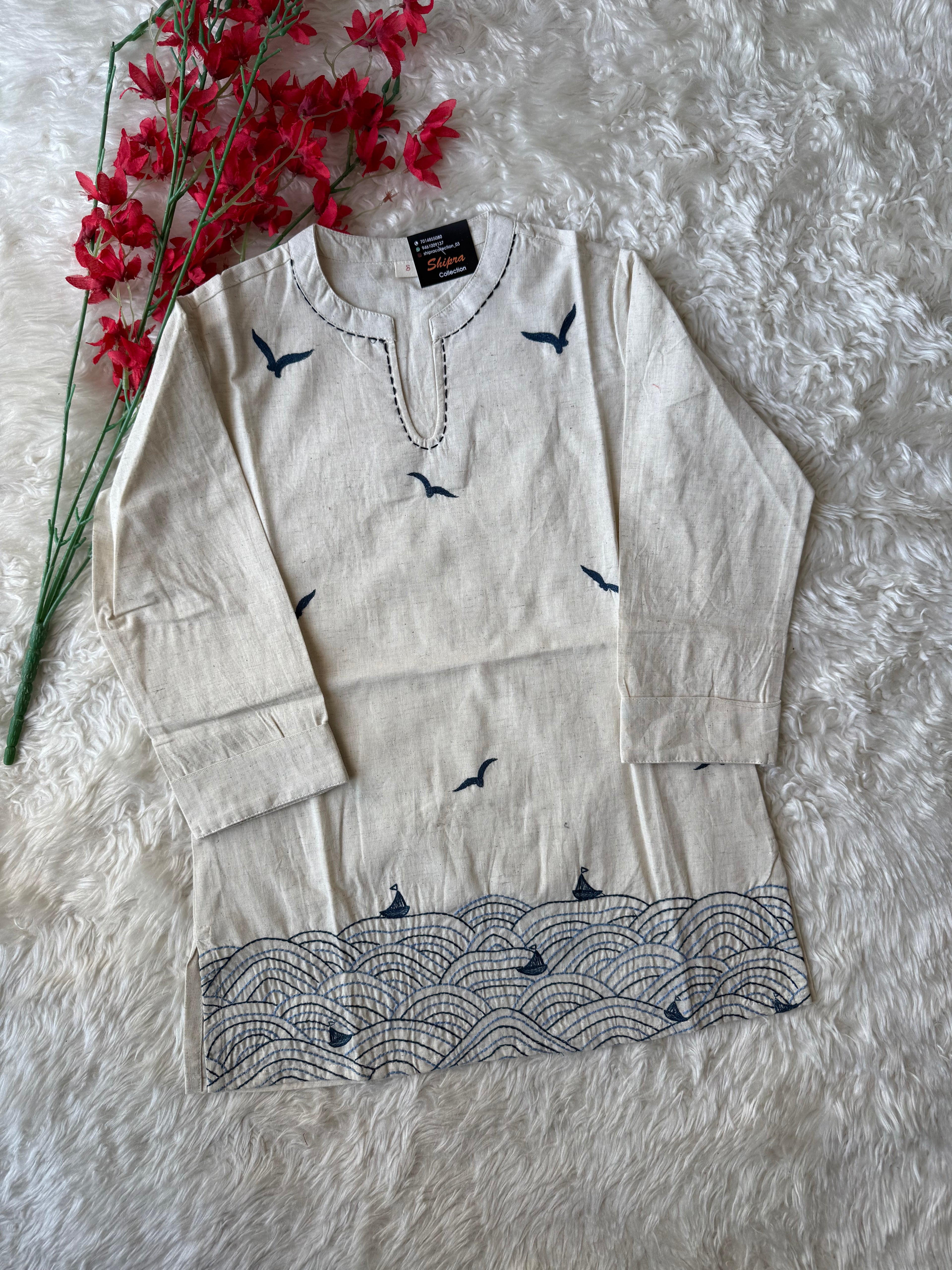 Khadi Cotton Short Kurti