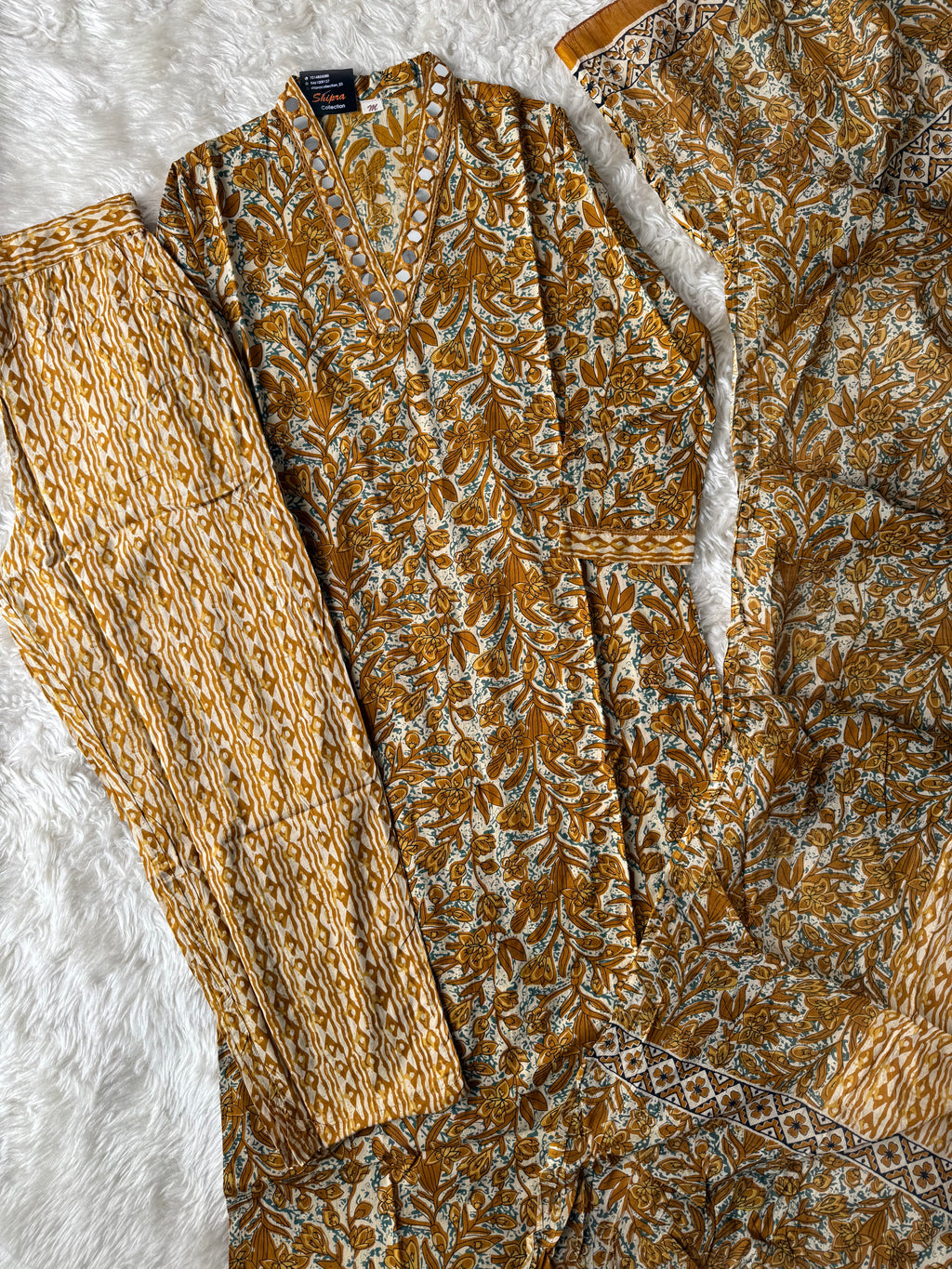 Premium Cotton Kurti Pant Dupatta Set